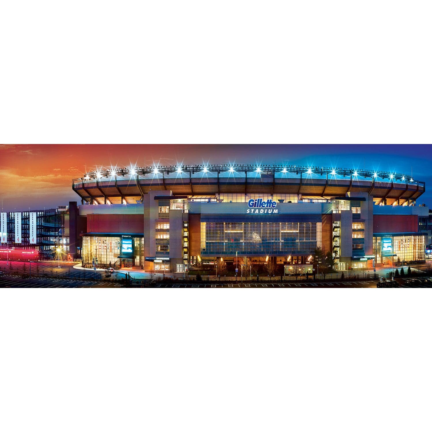 New England Patriots Stadium View 1000 Piece Panoramic Jigsaw Puzzle