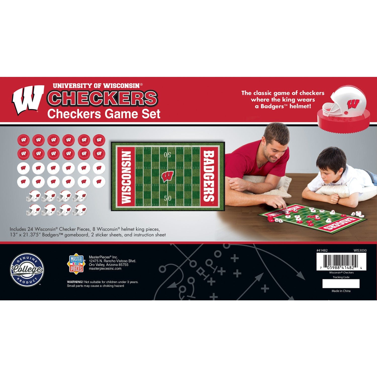 Wisconsin Badgers Checkers Game