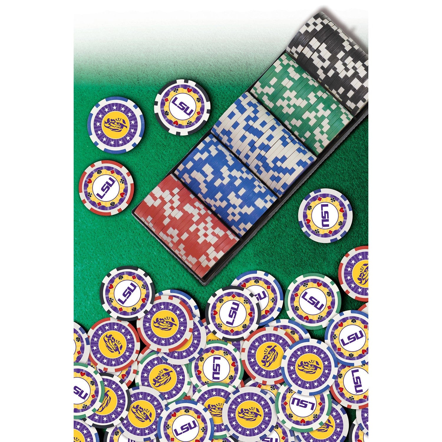 LSU Tigers 100 Piece Poker Chip Set