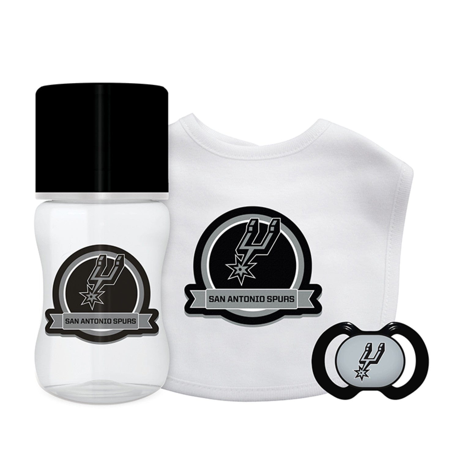 San Antonio Spurs 3-Piece Baby Gift Set - Perfect for Little Fans - Sports Gifts, Sports Memorabilia, Sports Collectibles, Fan Shop