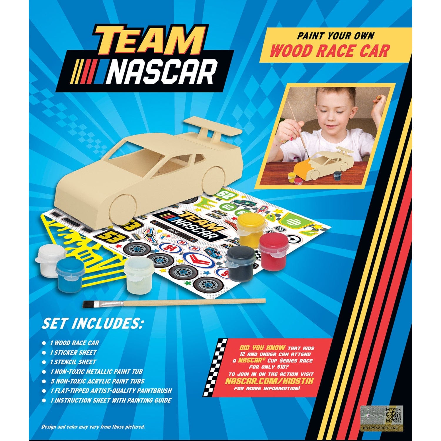 NASCAR Wooden Race Car Craft Kit - Sports Gifts, Sports Memorabilia, Sports Collectibles, Fan Shop