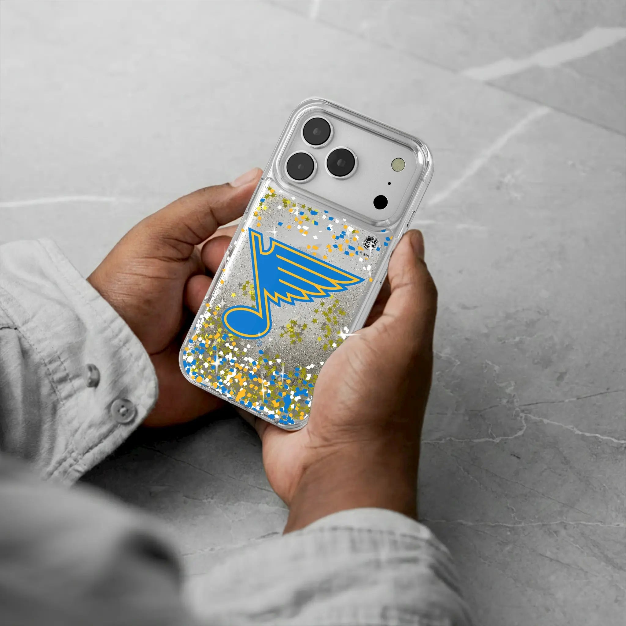 St. Louis Blues Confetti Glitter Phone Case