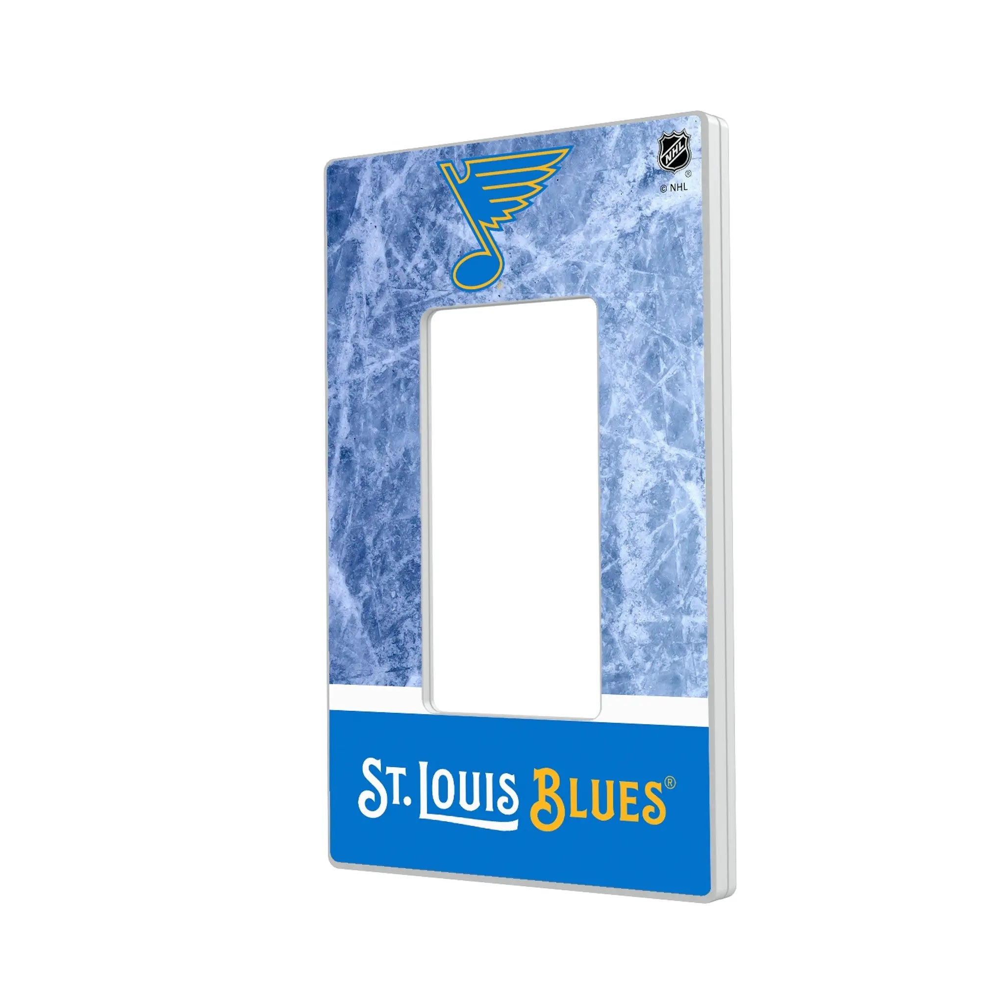 St. Louis Blues Ice Wordmark Hidden-Screw Light Switch Plate