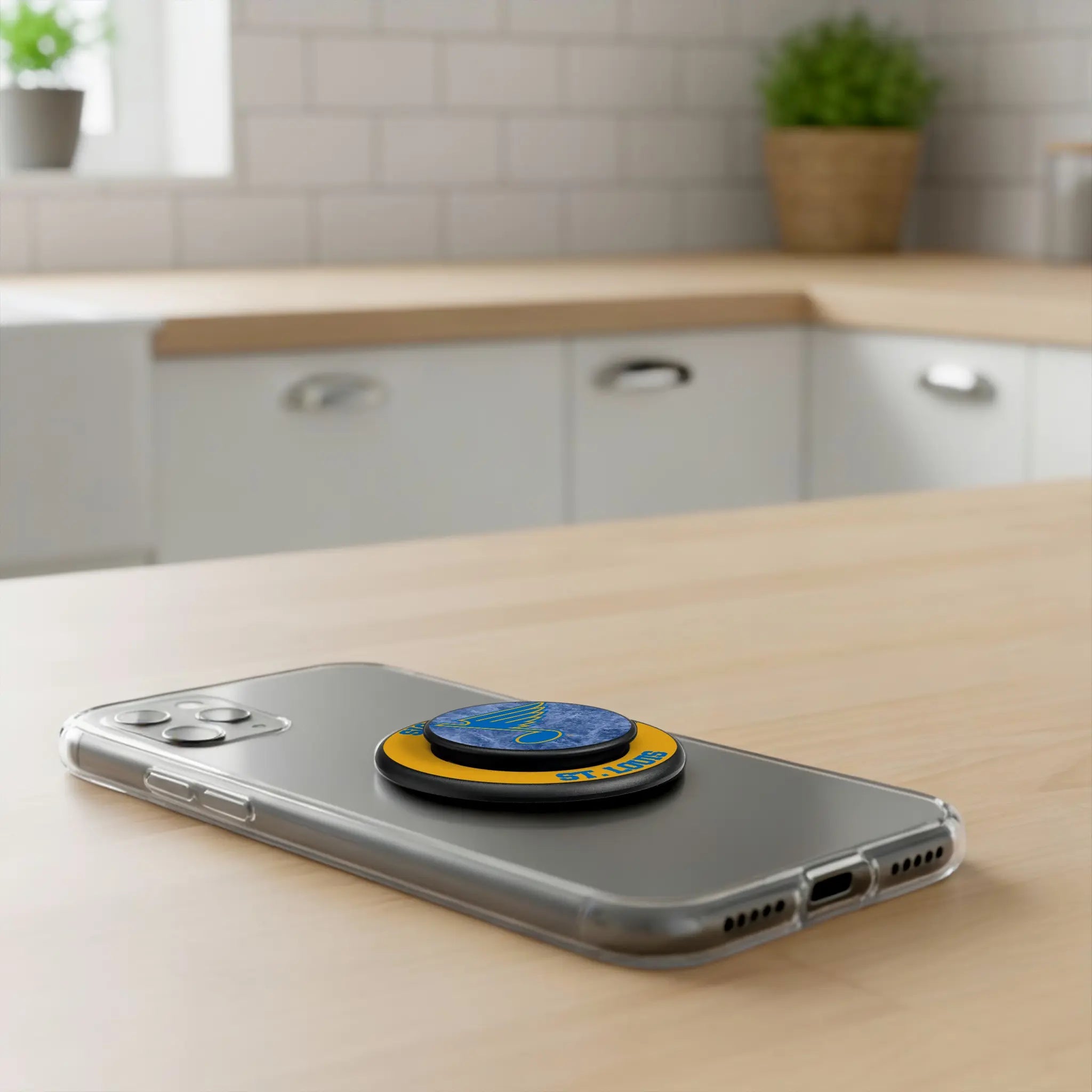 St. Louis Blues Ice Wordmark PopSockets Magnetic Phone Grip and Stand
