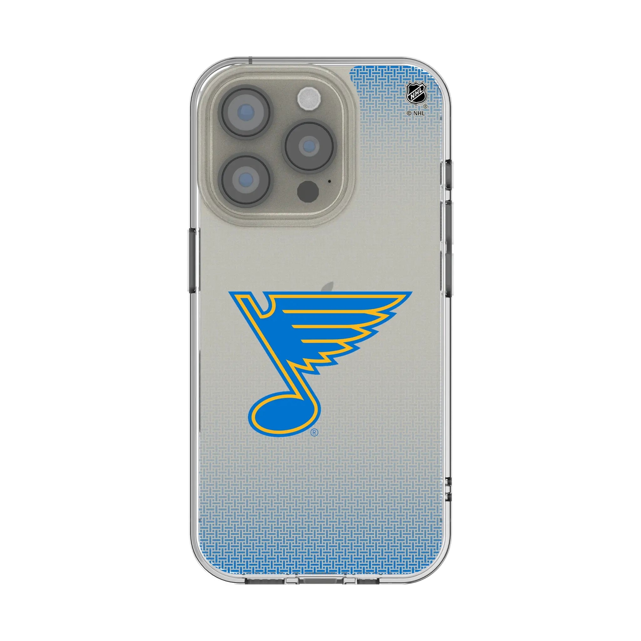 St. Louis Blues Linen Clear Phone Case for Apple iPhone