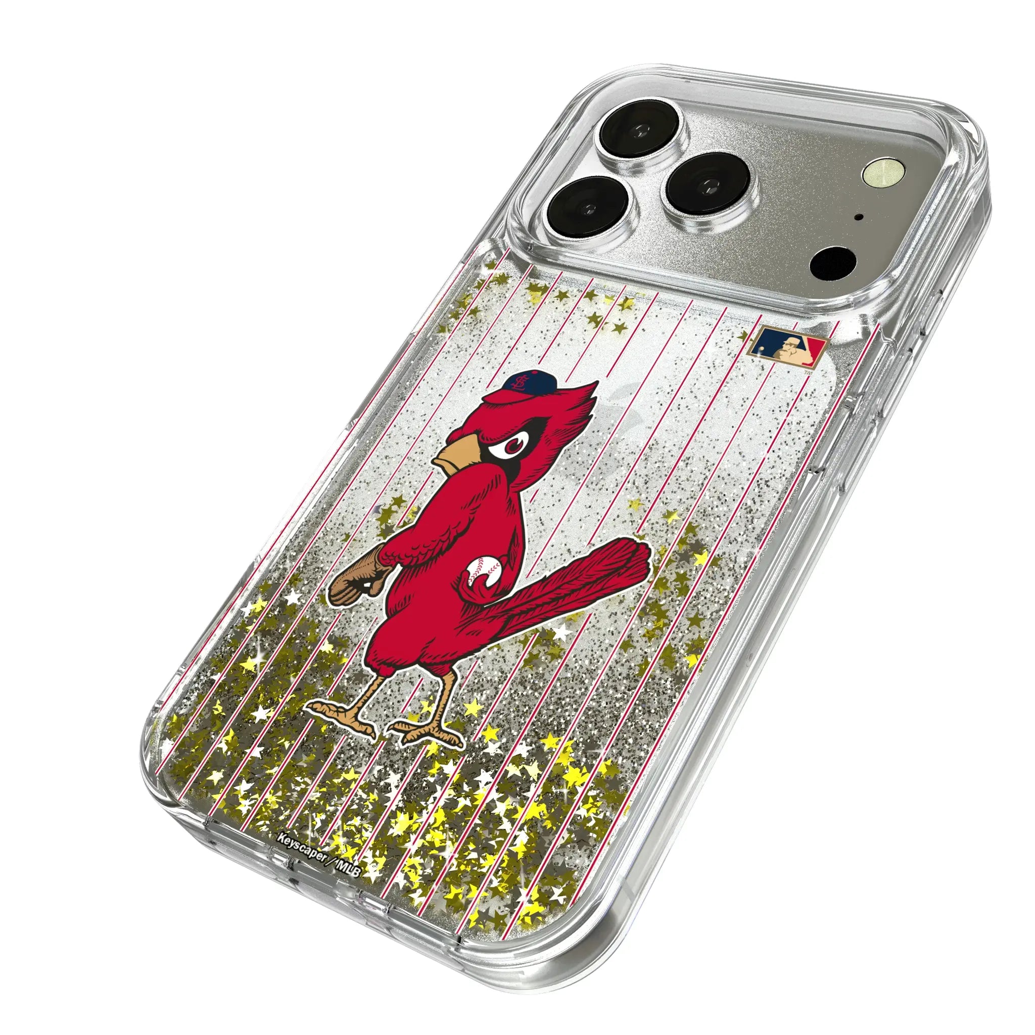 St Louis Cardinals 1950s - Cooperstown Collection Pinstripe Glitter Phone Case