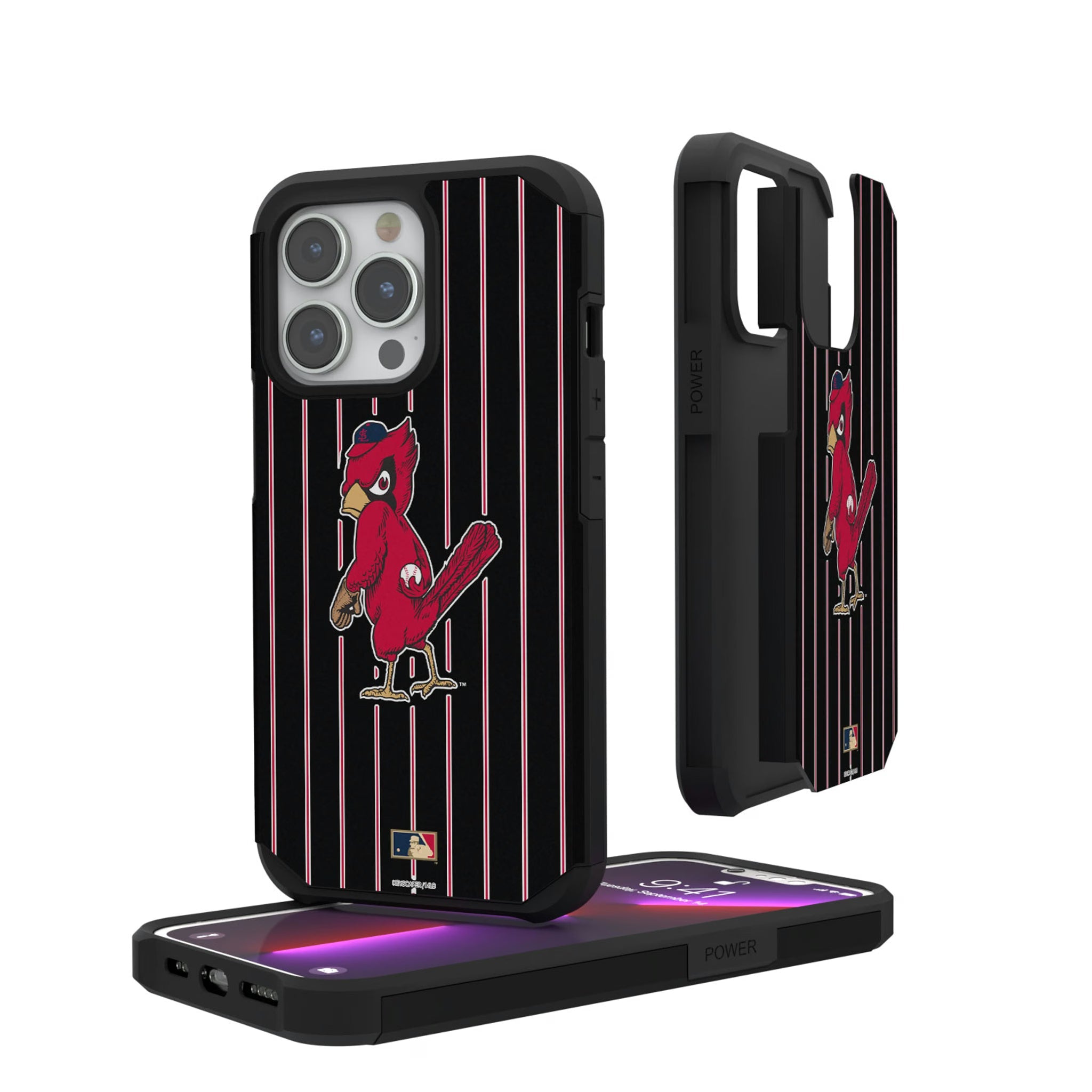 St Louis Cardinals 1950s - Cooperstown Collection Pinstripe Rugged Phone Case - Sports Gifts, Sports Memorabilia, Sports Collectibles, Fan Shop