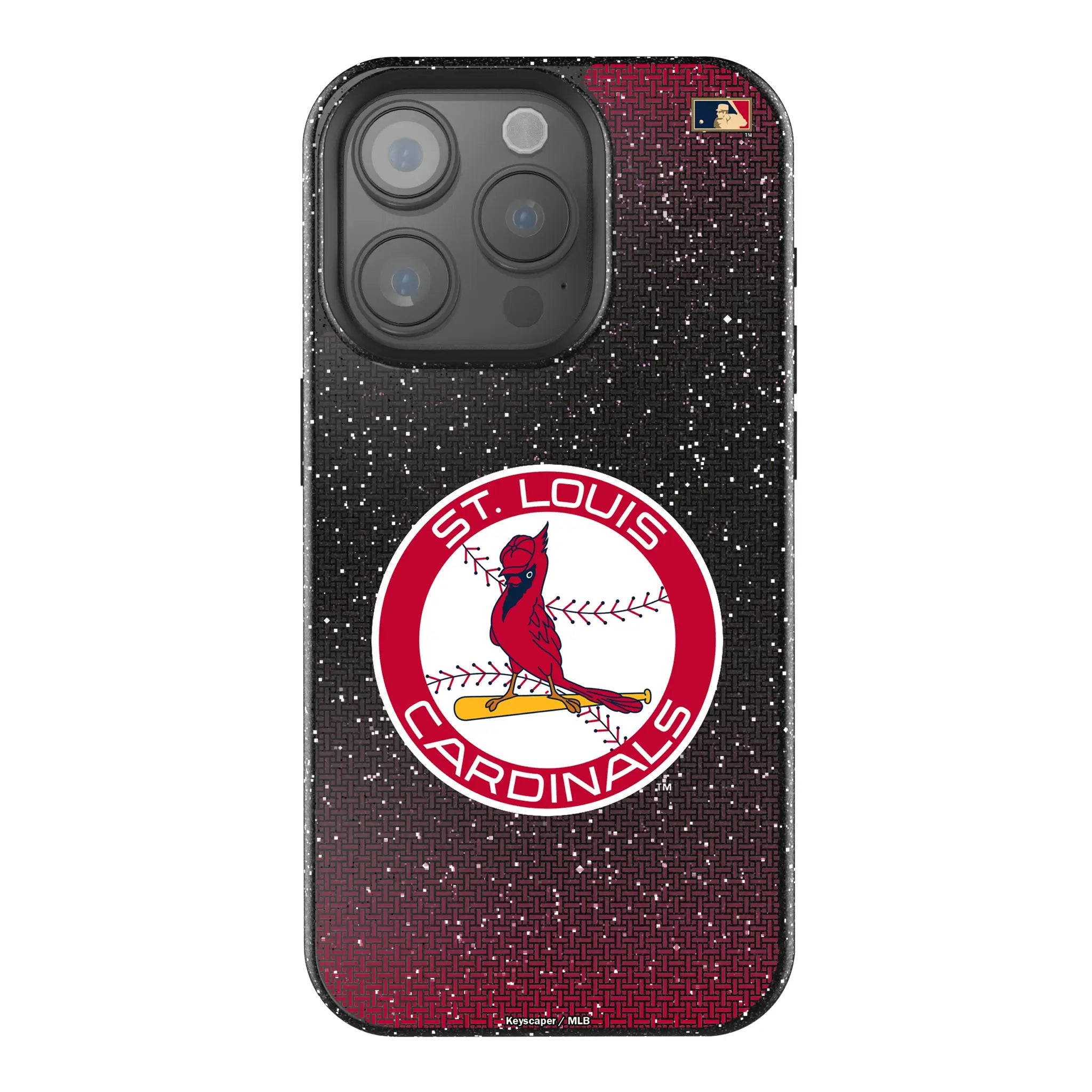 St Louis Cardinals 1966-1997 - Cooperstown Collection Linen Bling Phone Case for Apple iPhone