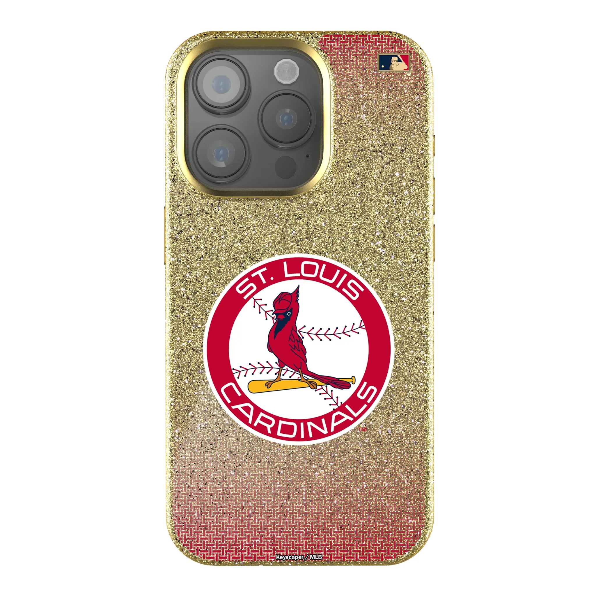 St Louis Cardinals 1966-1997 - Cooperstown Collection Linen Bling Phone Case for Apple iPhone