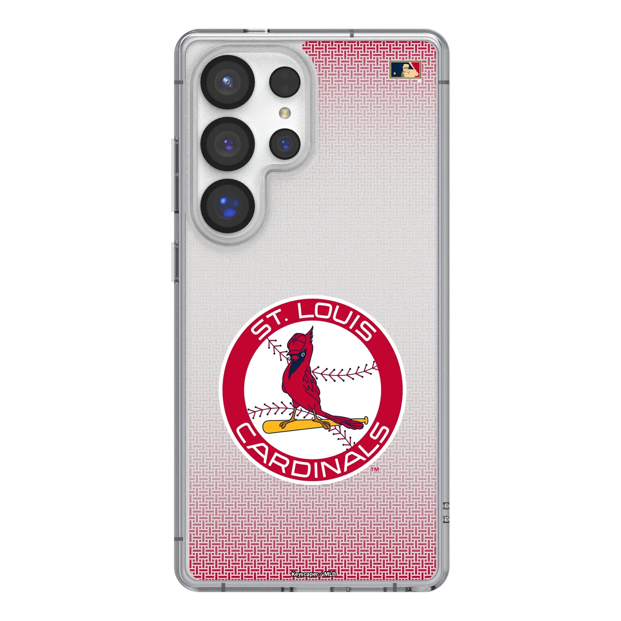 St Louis Cardinals 1966-1997 - Cooperstown Collection Linen Clear Phone Case for Samsung Galaxy
