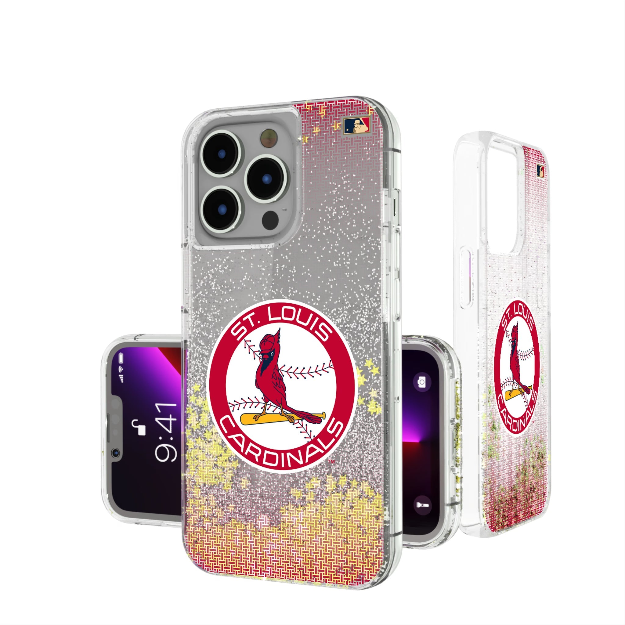 St Louis Cardinals 1966-1997 - Cooperstown Collection Linen Glitter Phone Case