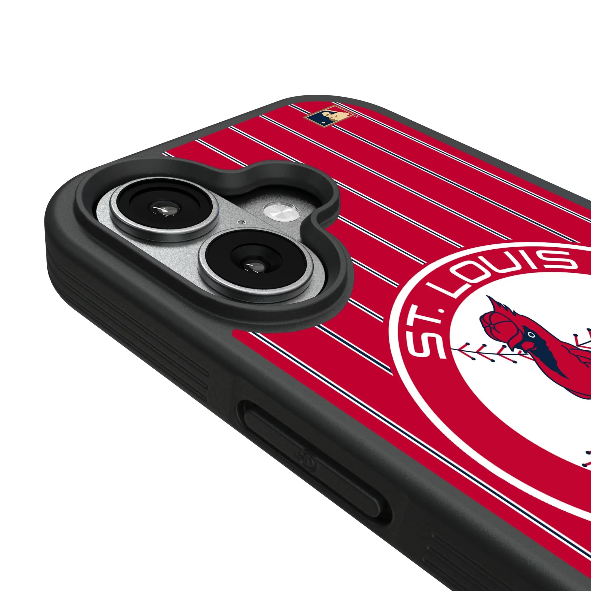 St Louis Cardinals 1966-1997 - Cooperstown Collection Pinstripe Bump Phone Case