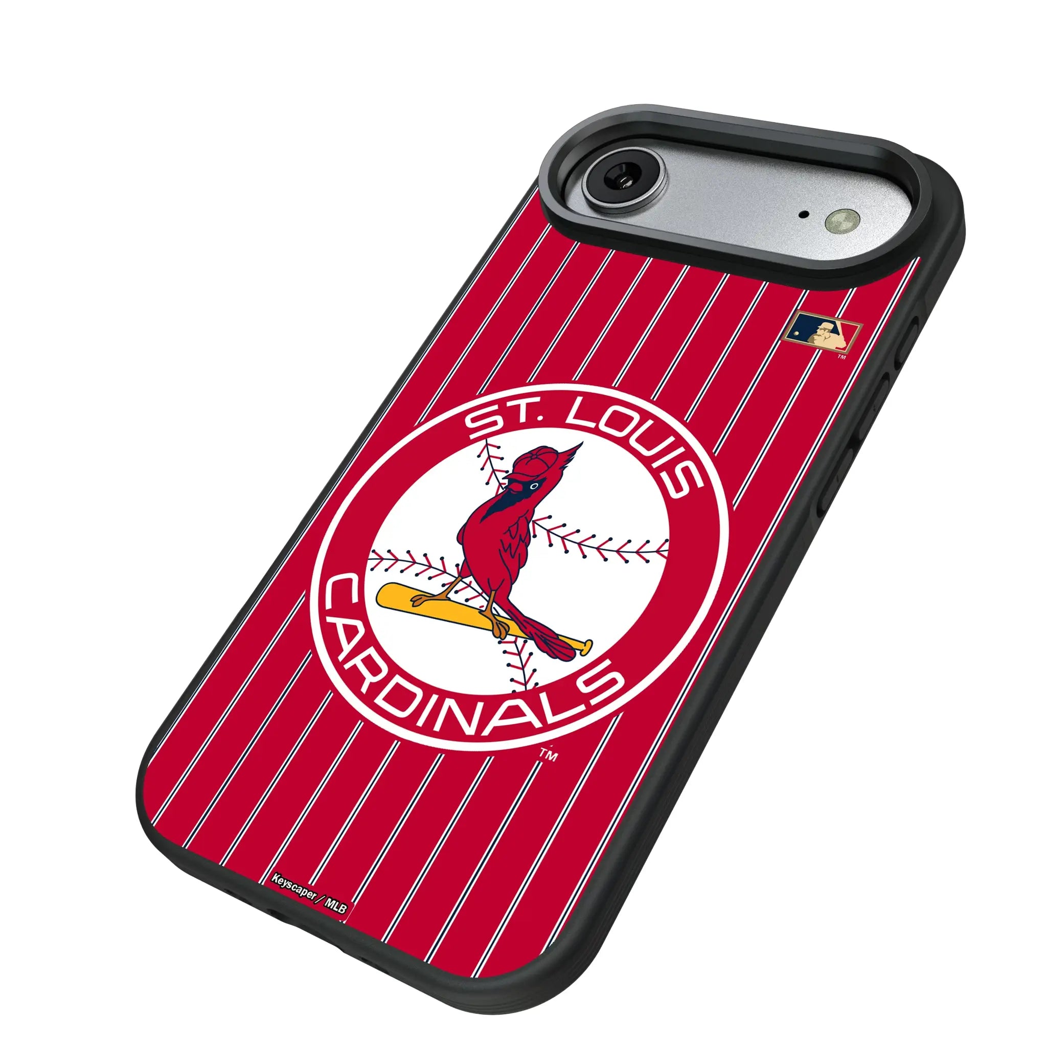 St Louis Cardinals 1966-1997 - Cooperstown Collection Pinstripe Bump Phone Case