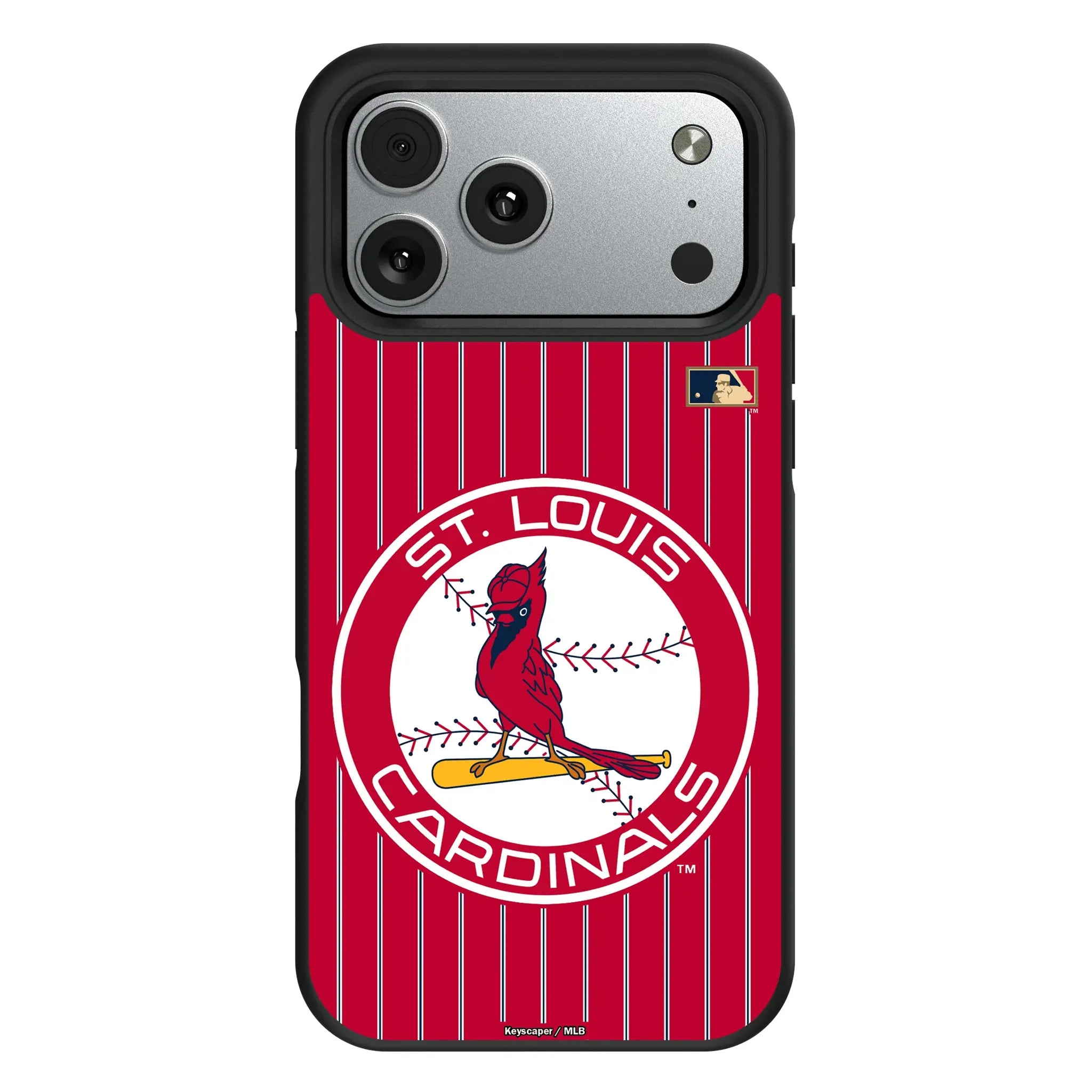 St Louis Cardinals 1966-1997 - Cooperstown Collection Pinstripe Bump Phone Case