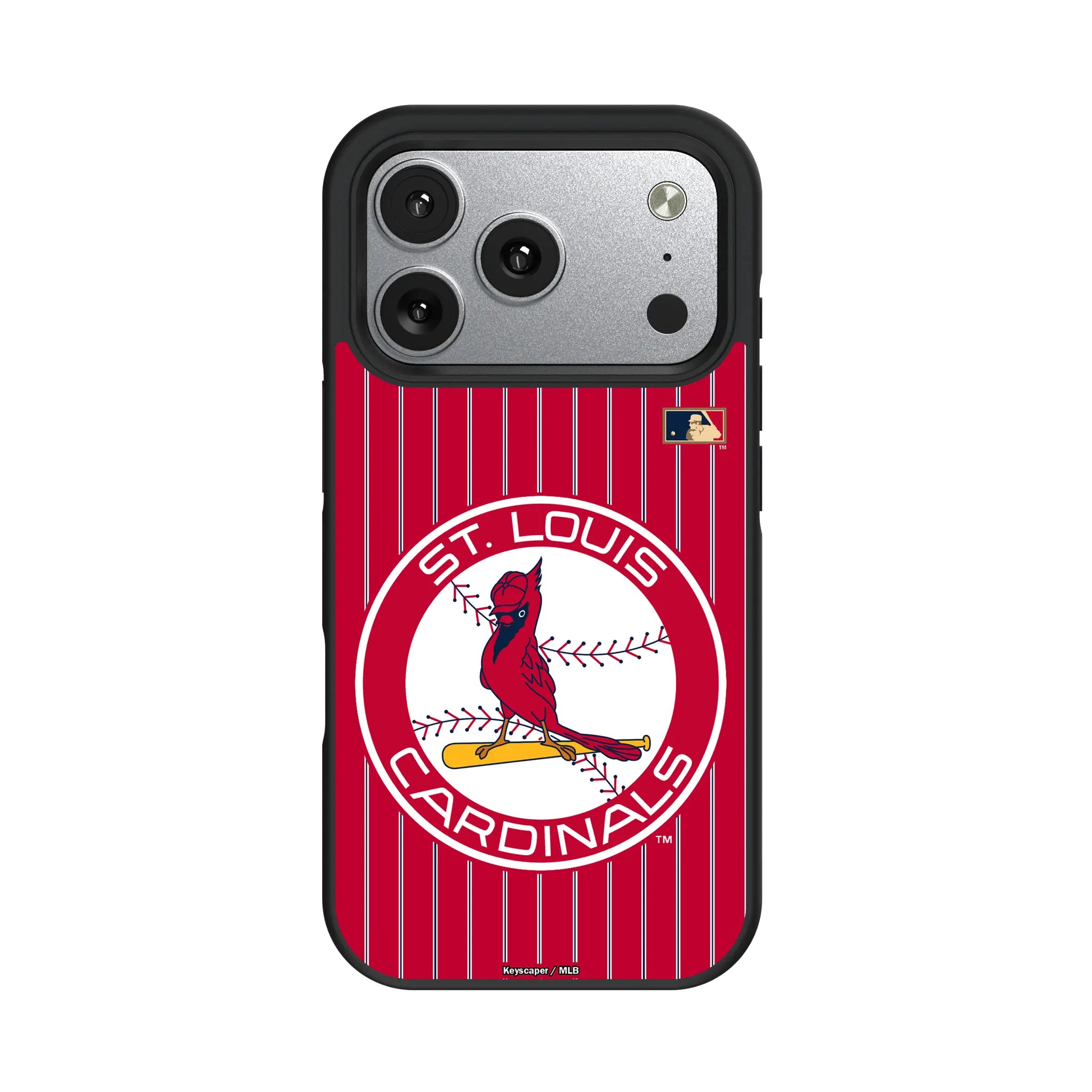 St Louis Cardinals 1966-1997 - Cooperstown Collection Pinstripe Bump Phone Case