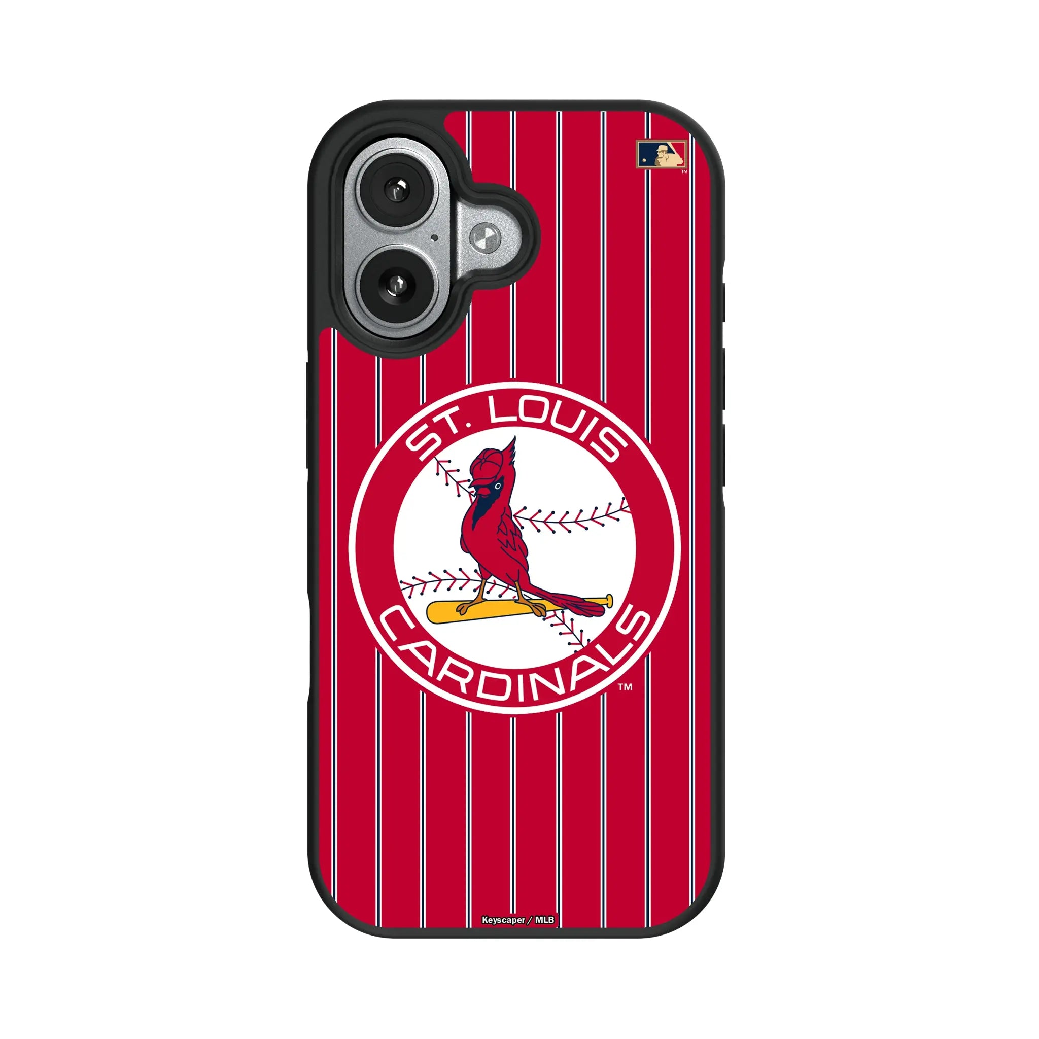 St Louis Cardinals 1966-1997 - Cooperstown Collection Pinstripe Bump Phone Case