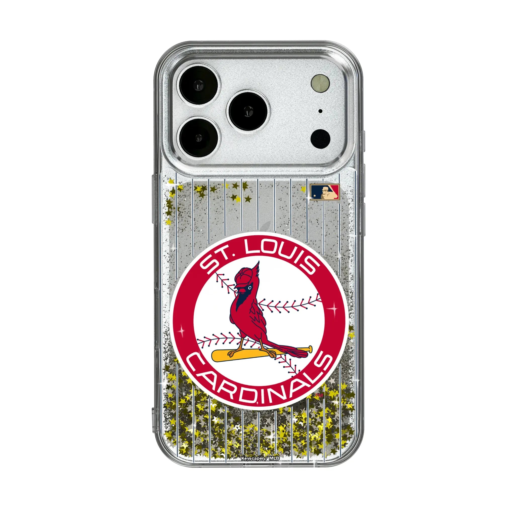 St Louis Cardinals 1966-1997 - Cooperstown Collection Pinstripe Glitter Phone Case