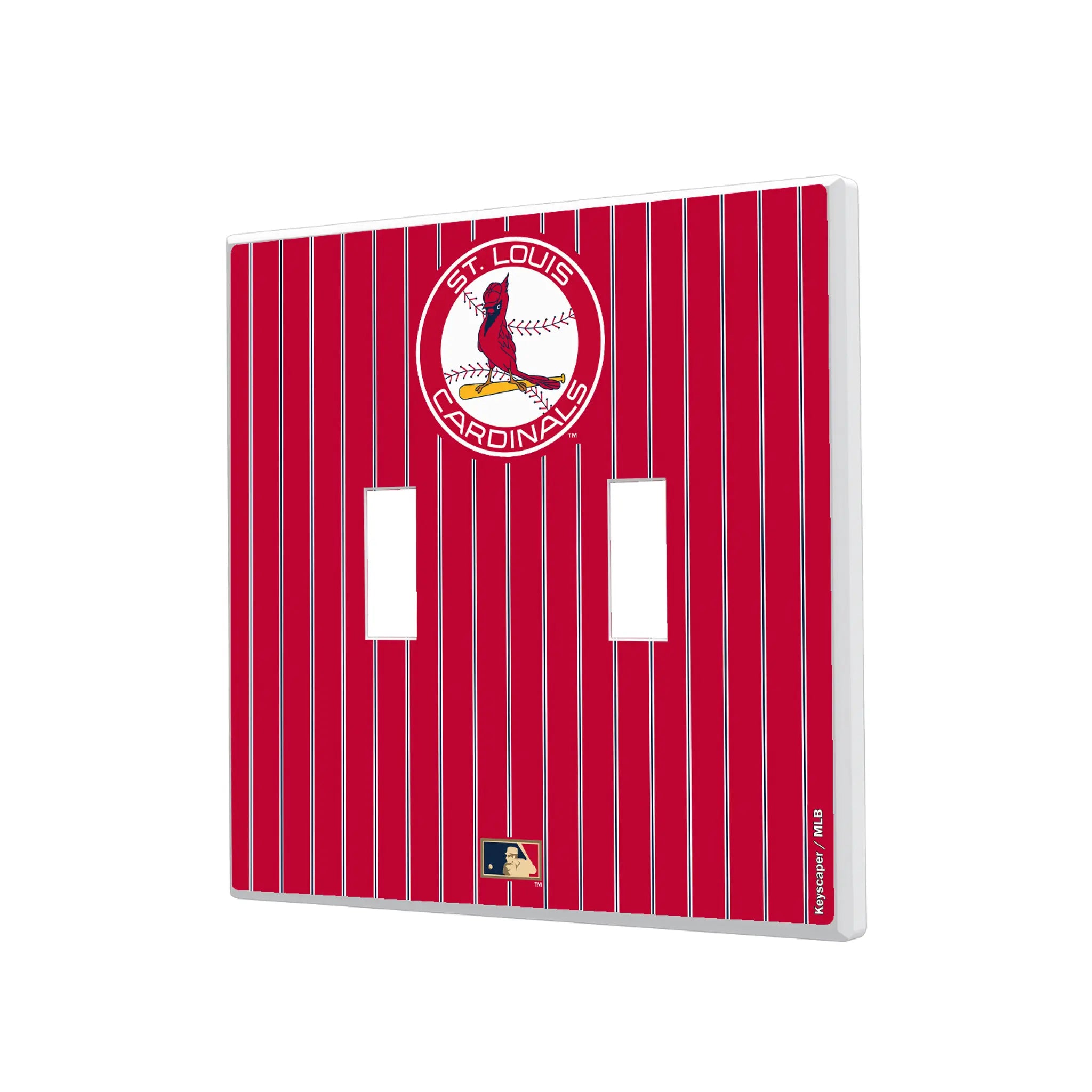 St Louis Cardinals 1966-1997 - Cooperstown Collection Pinstripe Hidden-Screw Light Switch Plate