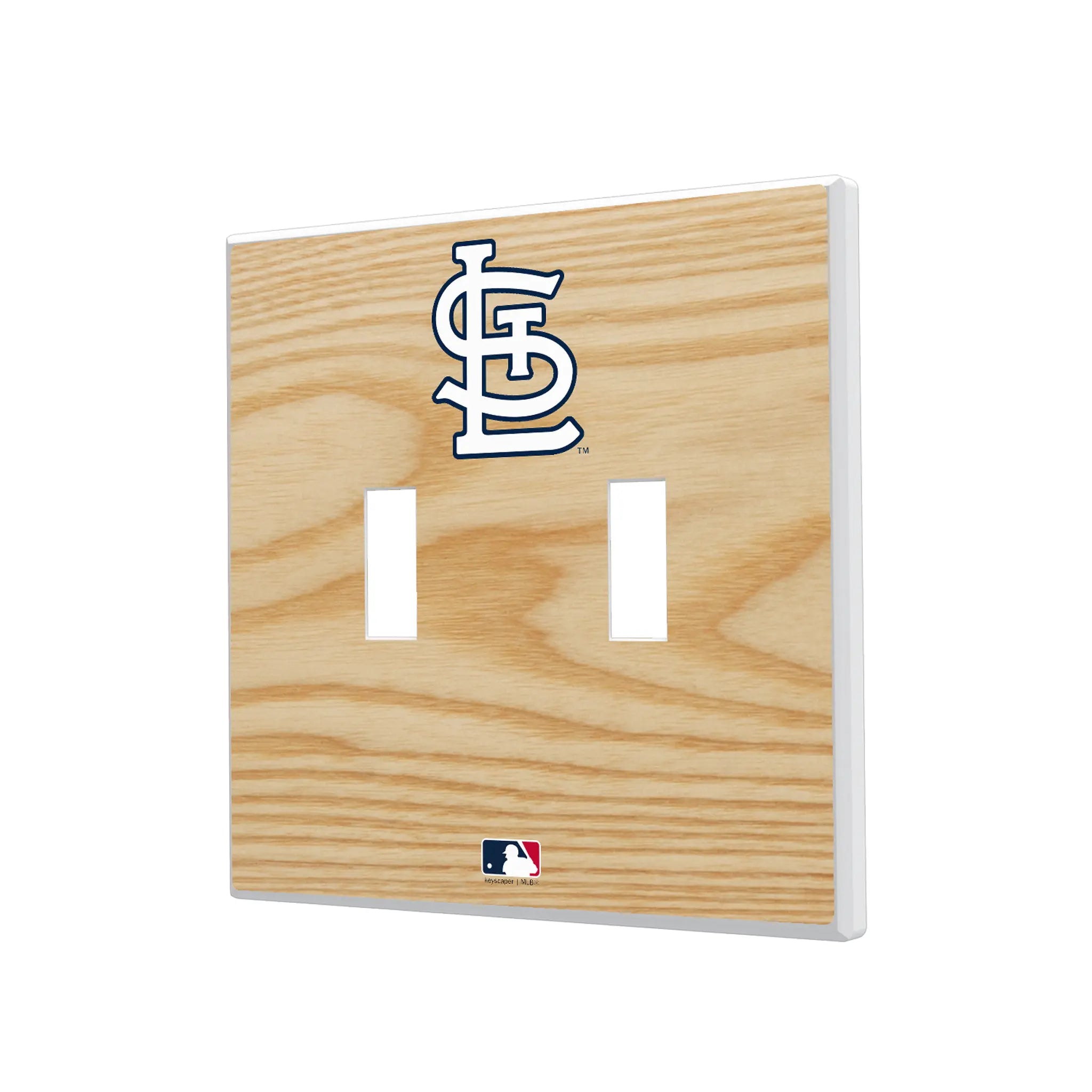St Louis Cardinals Baseball Bat Hidden-Screw Light Switch Plate