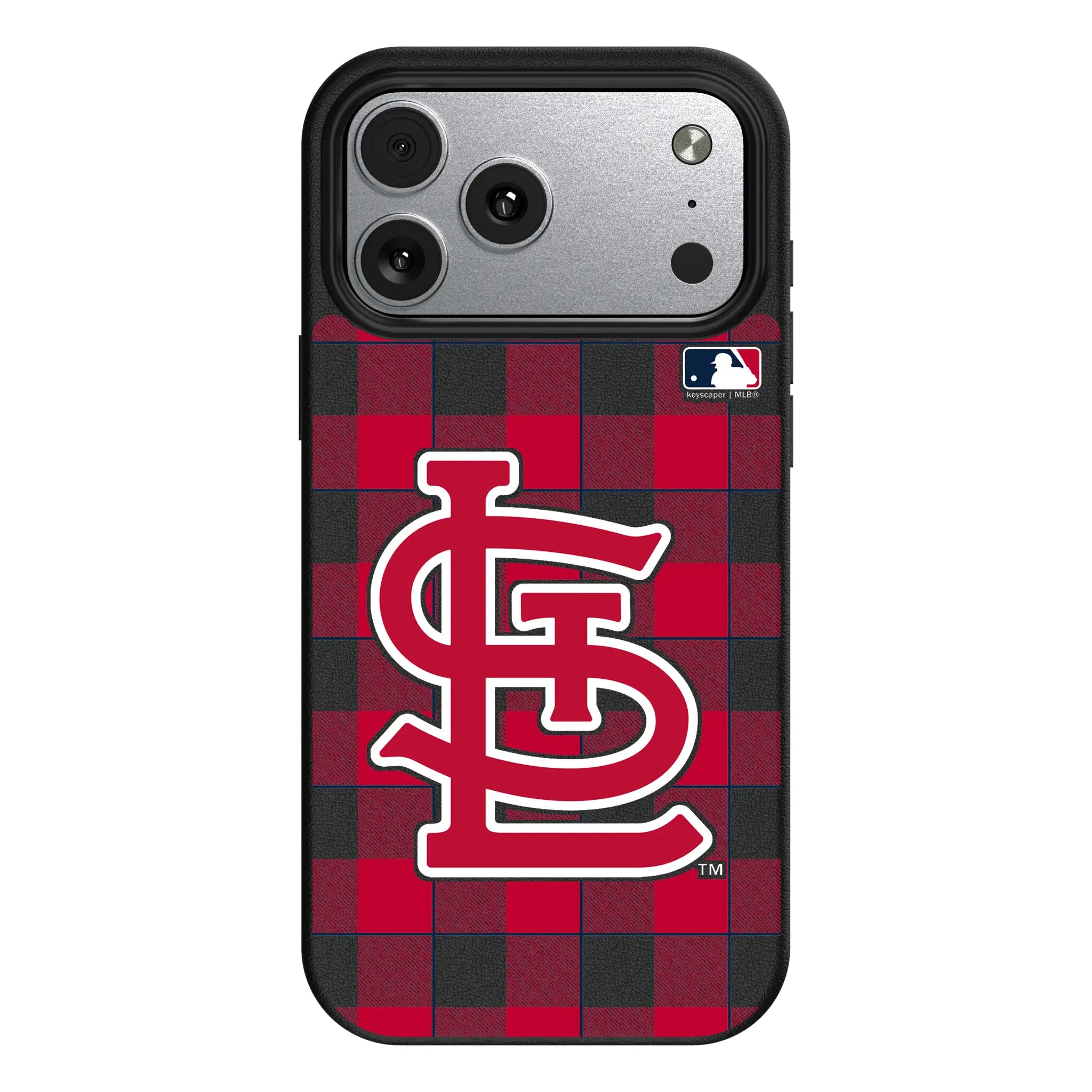 St Louis Cardinals Plaid MagSafe Compatible Phone Case for Apple iPhone