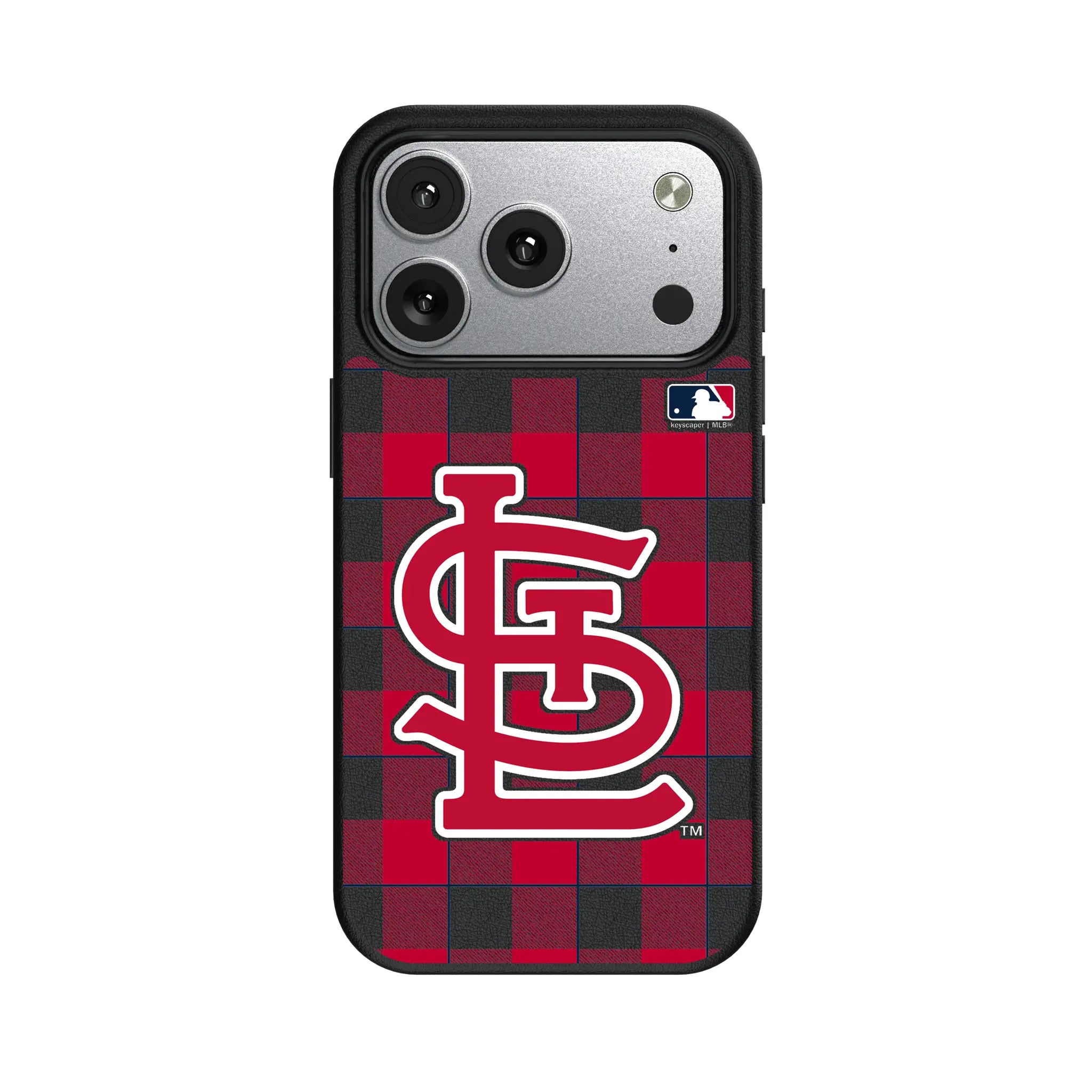 St Louis Cardinals Plaid MagSafe Compatible Phone Case for Apple iPhone