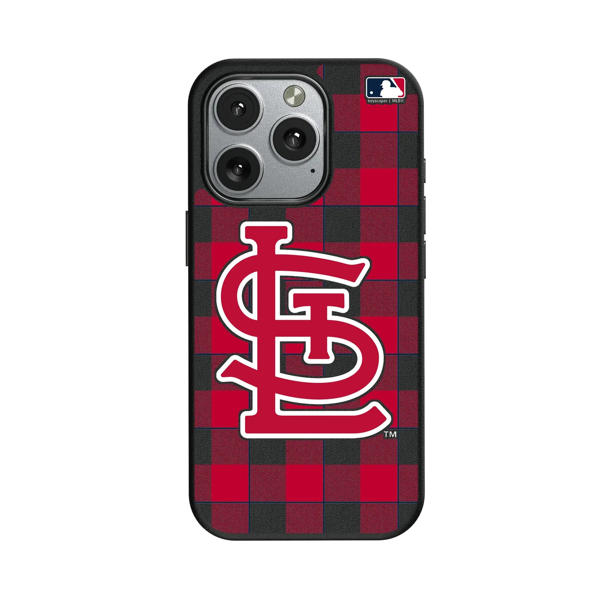 St Louis Cardinals Plaid MagSafe Compatible Phone Case for Apple iPhone