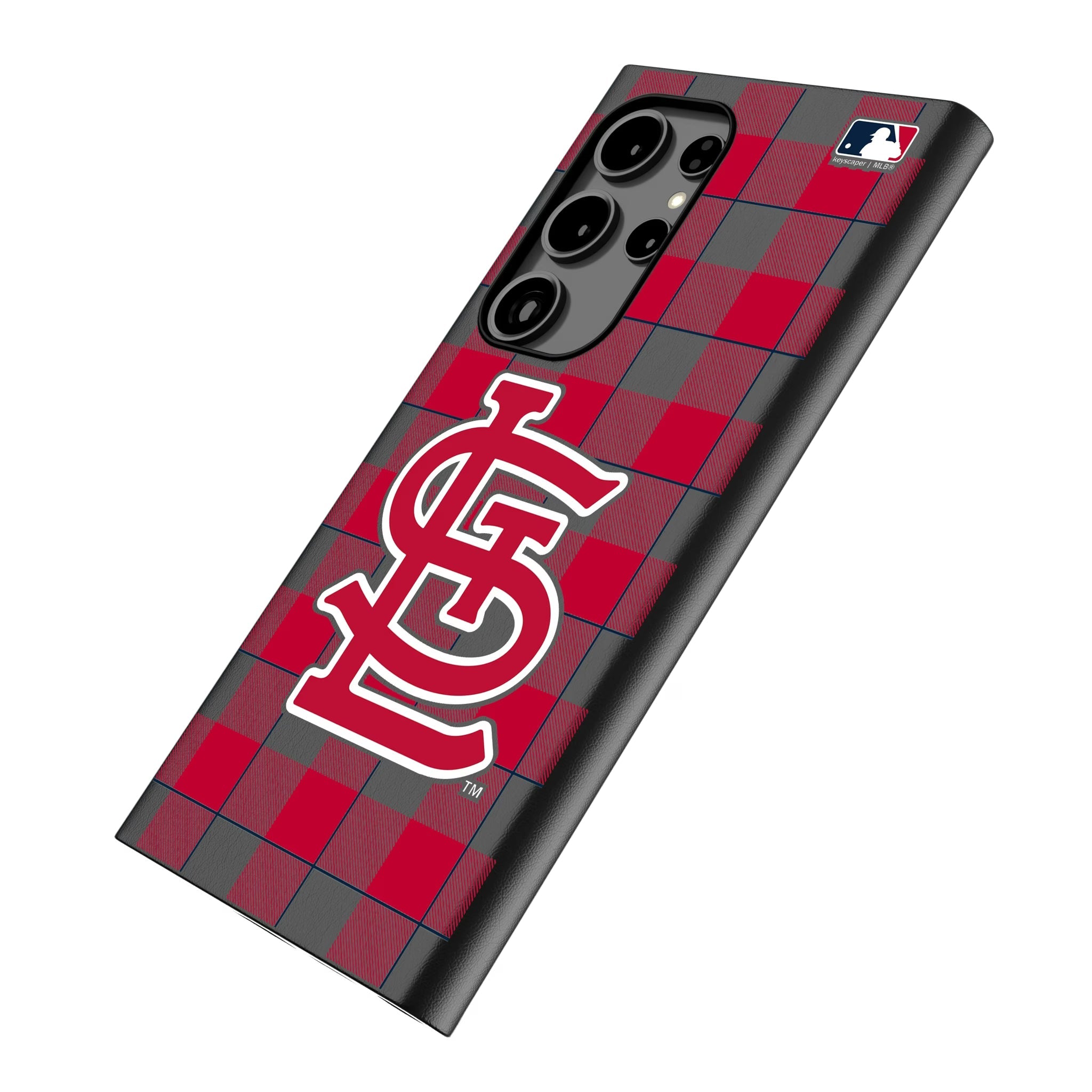 St Louis Cardinals Plaid MagSafe Compatible Phone Case for Samsung Galaxy