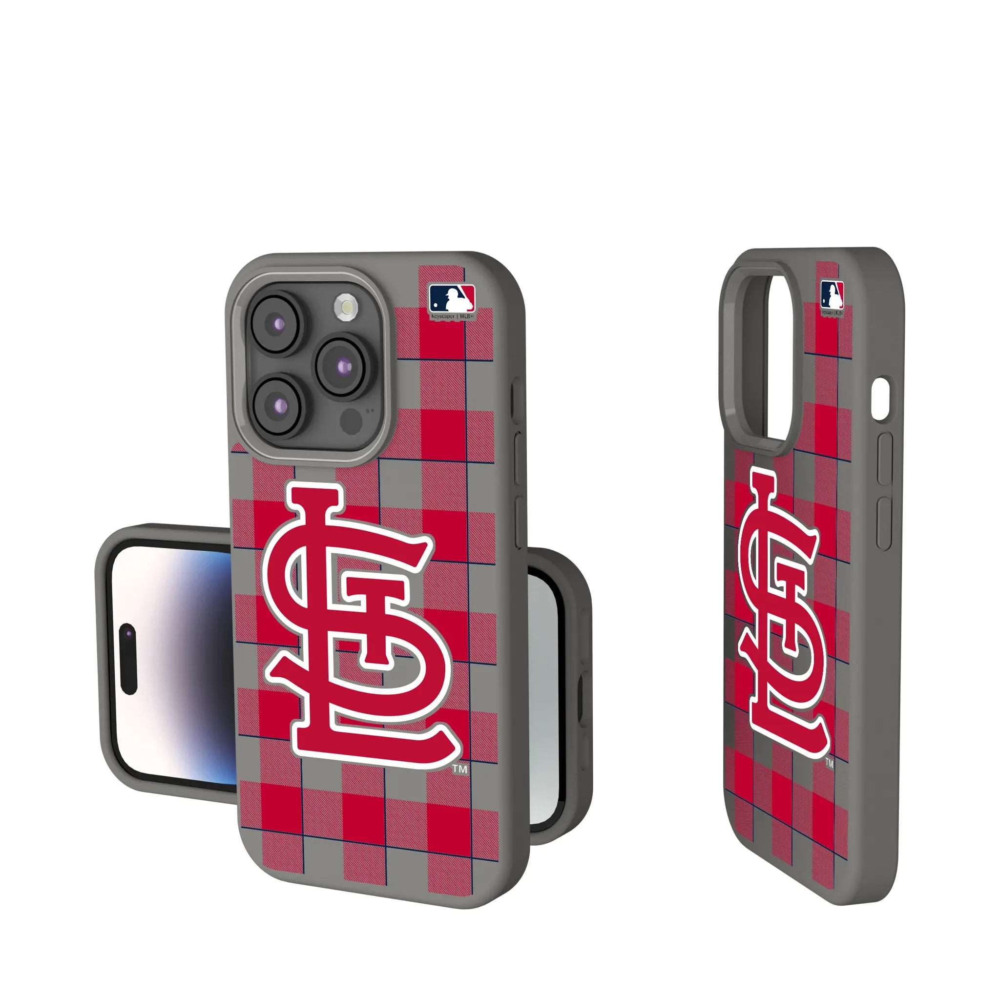 St Louis Cardinals Plaid Soft Touch Phone Case