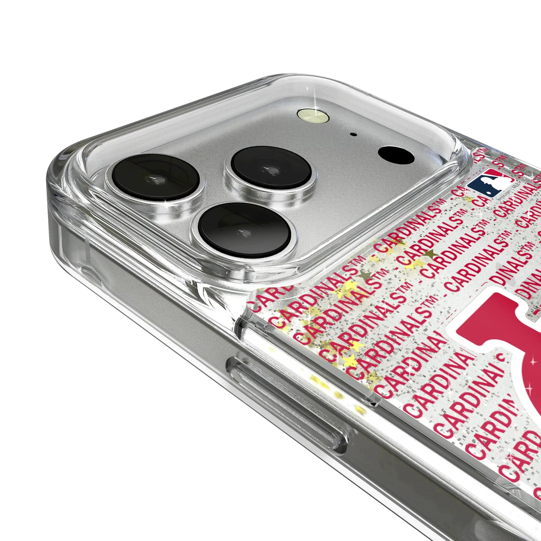 St Louis Cardinals Text Backdrop Glitter Phone Case
