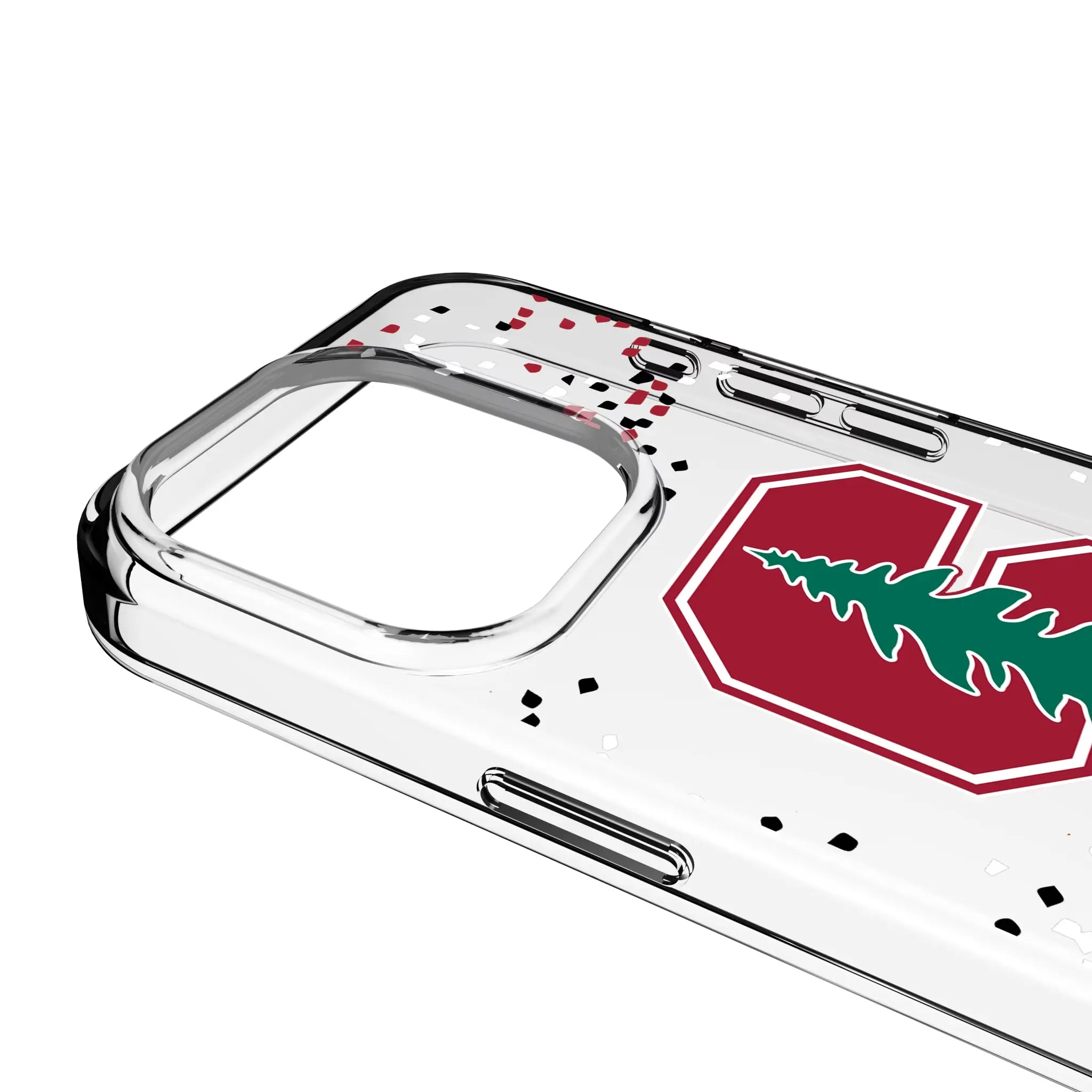 Stanford University Cardinal Confetti Clear Phone Case for Apple iPhone