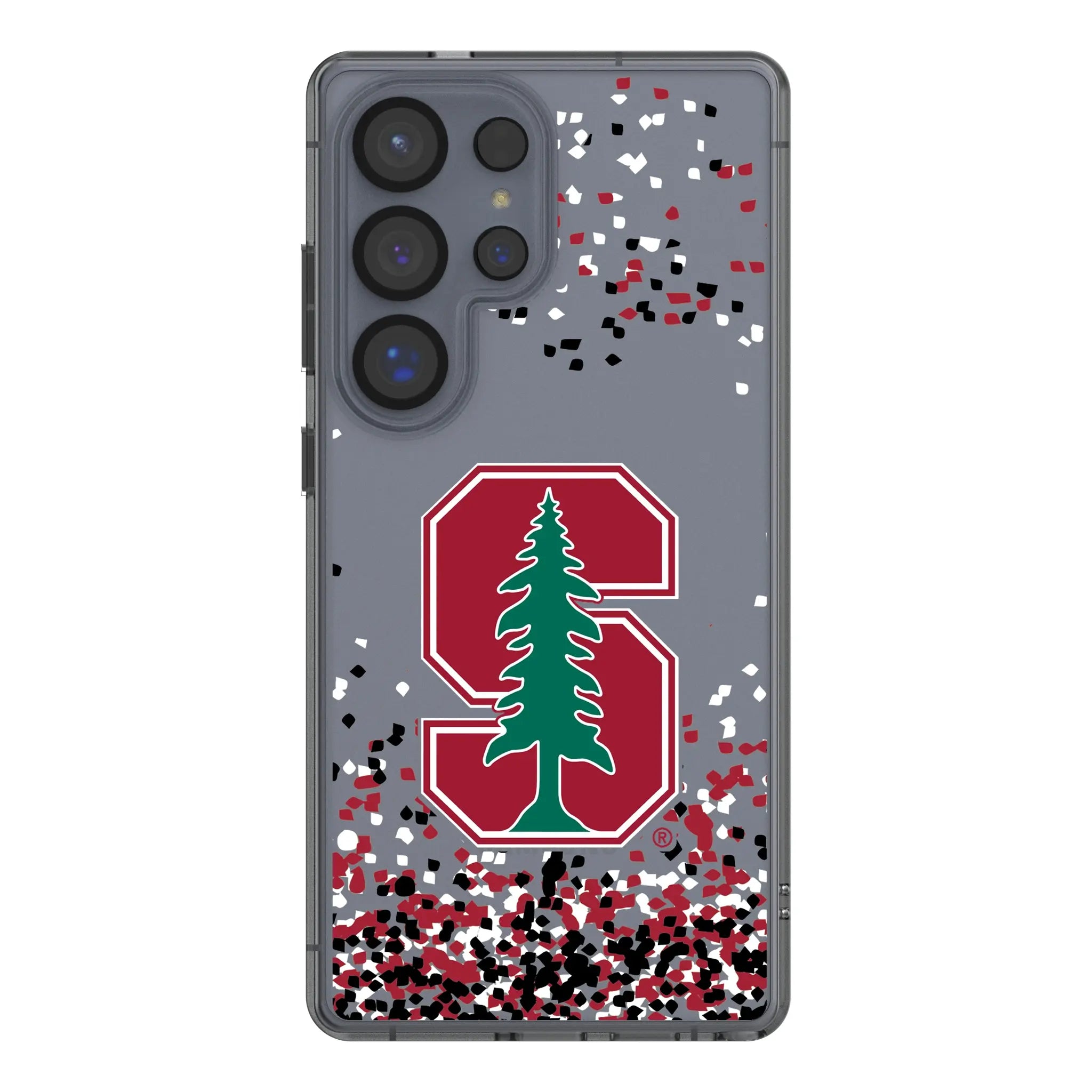 Stanford University Cardinal Confetti Clear Phone Case for Samsung Galaxy
