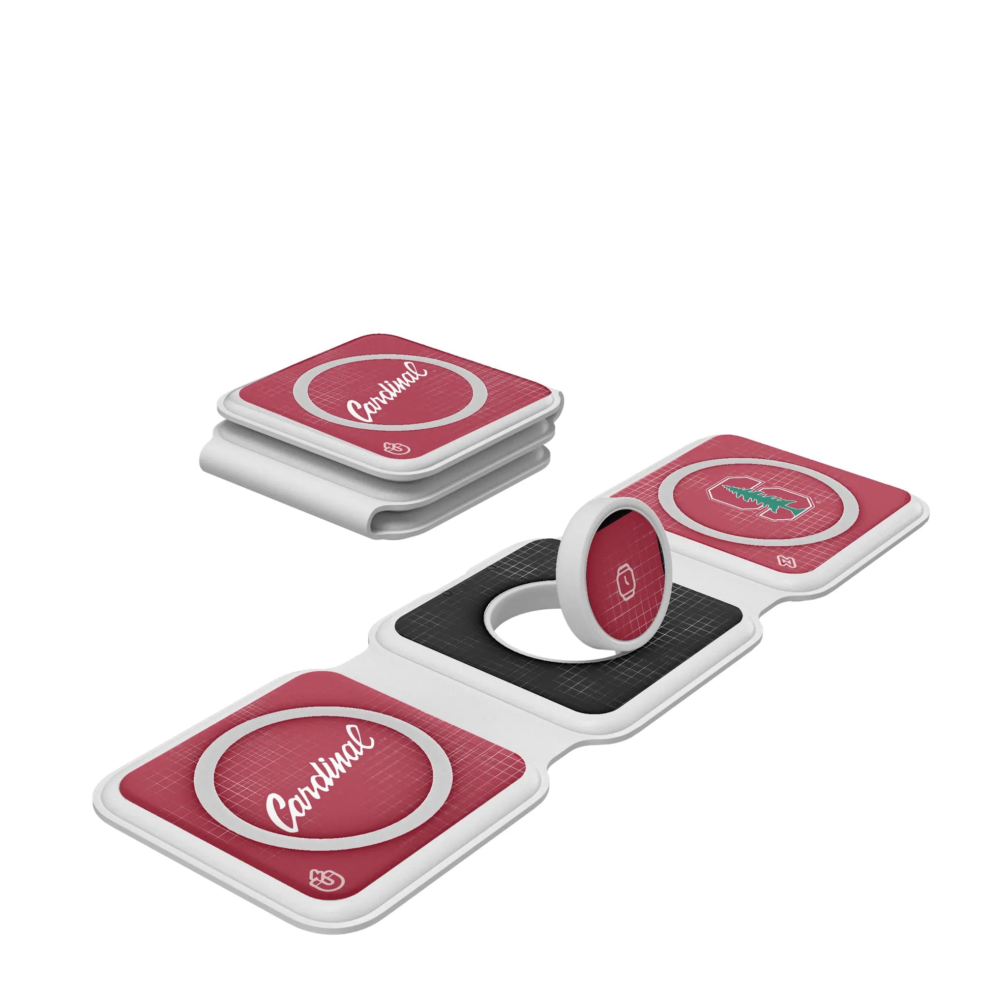 Stanford University Cardinal Hatch Foldable 3 in 1 Charger