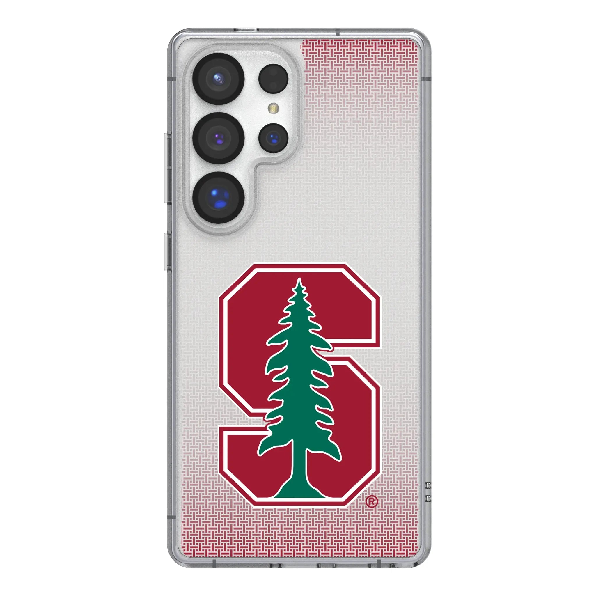 Stanford University Cardinal Linen Clear Phone Case for Samsung Galaxy