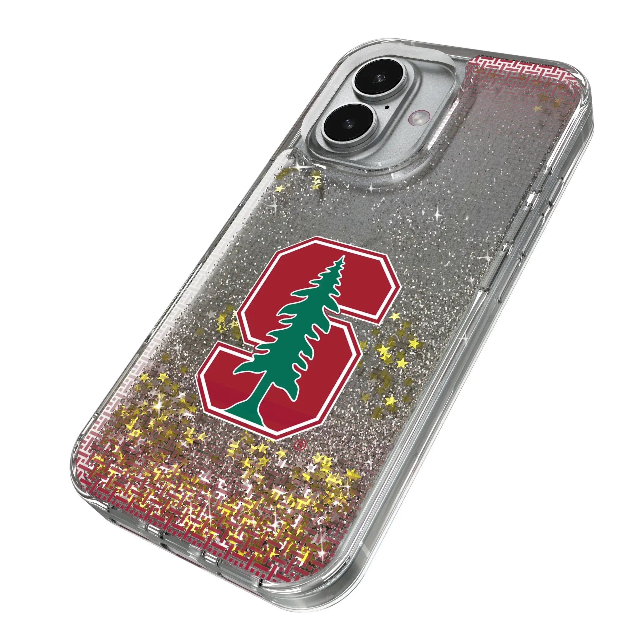 Stanford University Cardinal Linen Glitter Phone Case