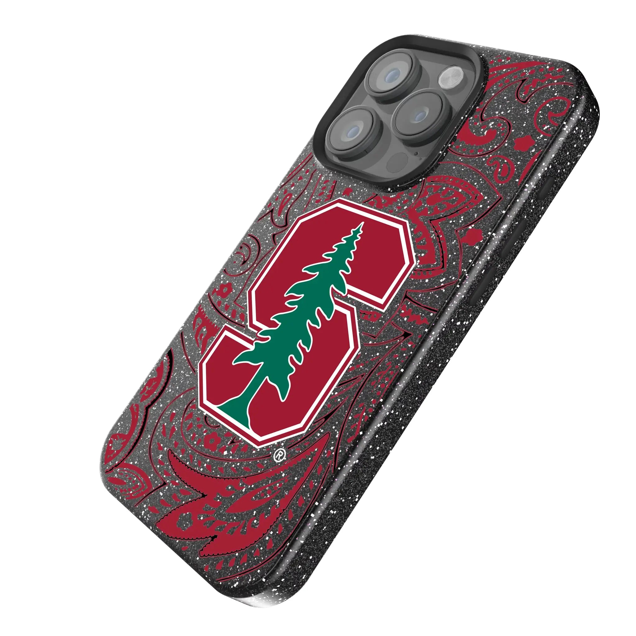 Stanford University Cardinal Paisley Bling Phone Case