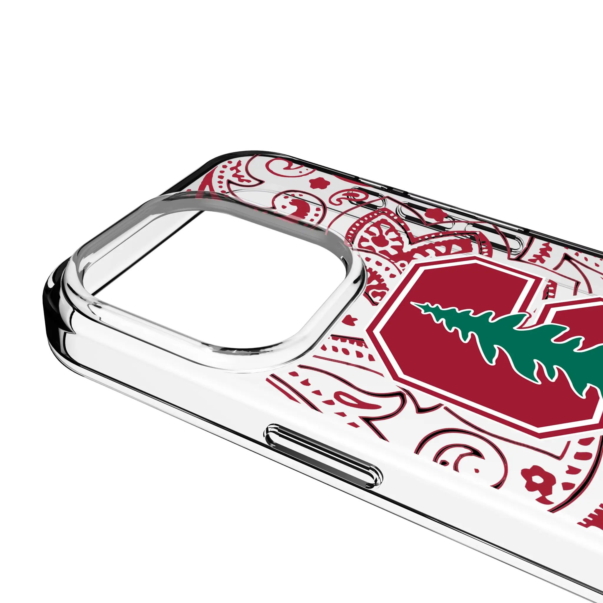 Stanford University Cardinal Paisley Clear Phone Case for Apple iPhone