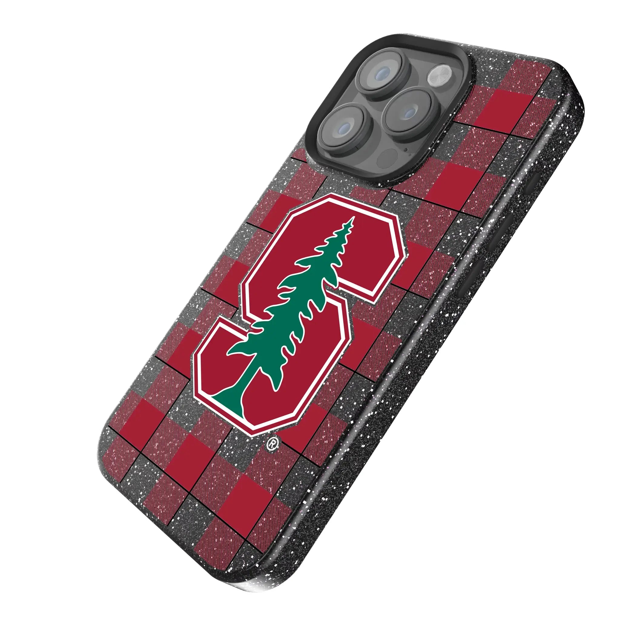 Stanford University Cardinal Plaid Bling Phone Case