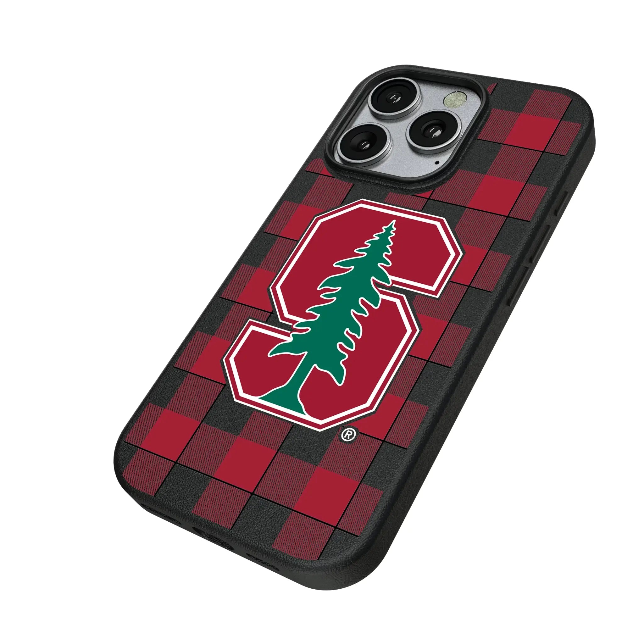 Stanford University Cardinal Plaid MagSafe Compatible Phone Case for Apple iPhone