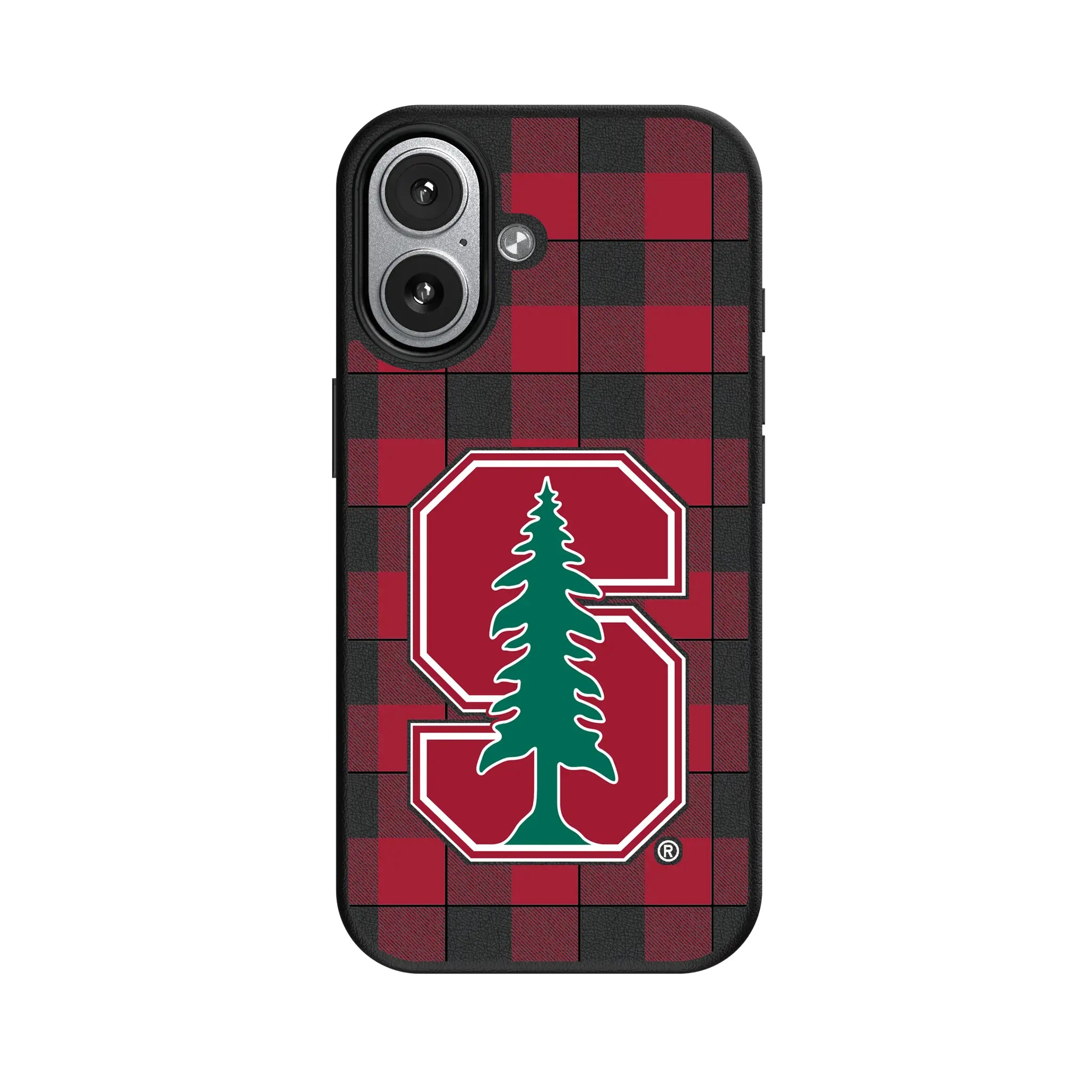 Stanford University Cardinal Plaid MagSafe Compatible Phone Case for Apple iPhone