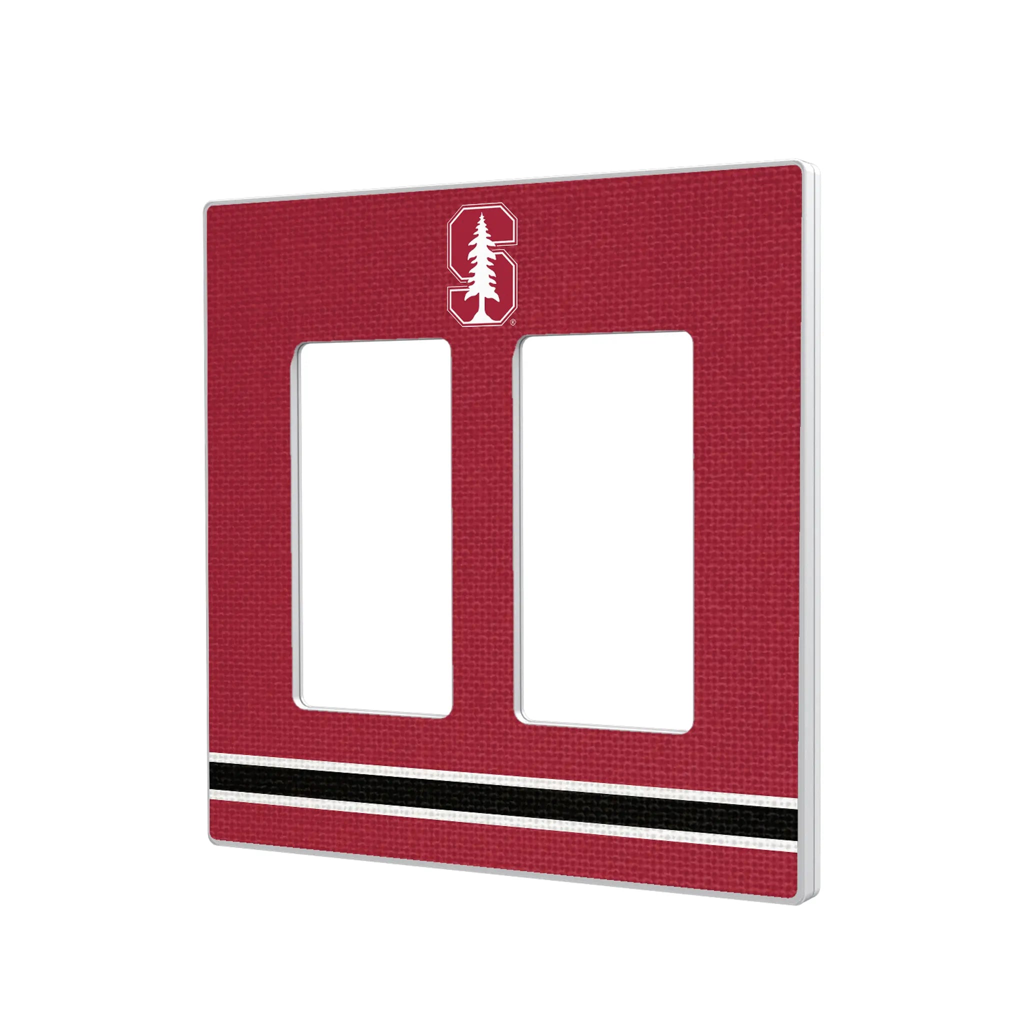 Stanford University Cardinal Stripe Hidden-Screw Light Switch Plate