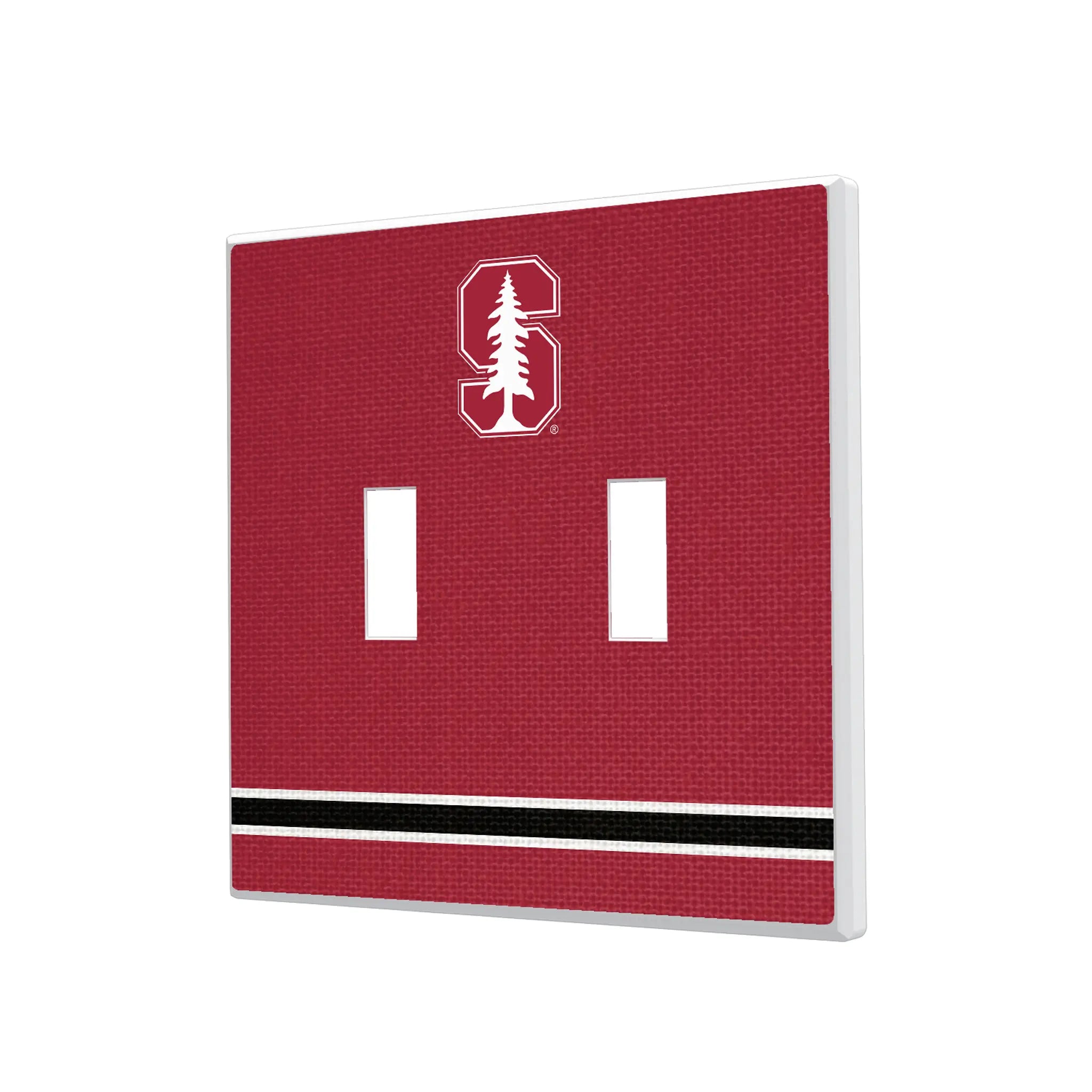 Stanford University Cardinal Stripe Hidden-Screw Light Switch Plate