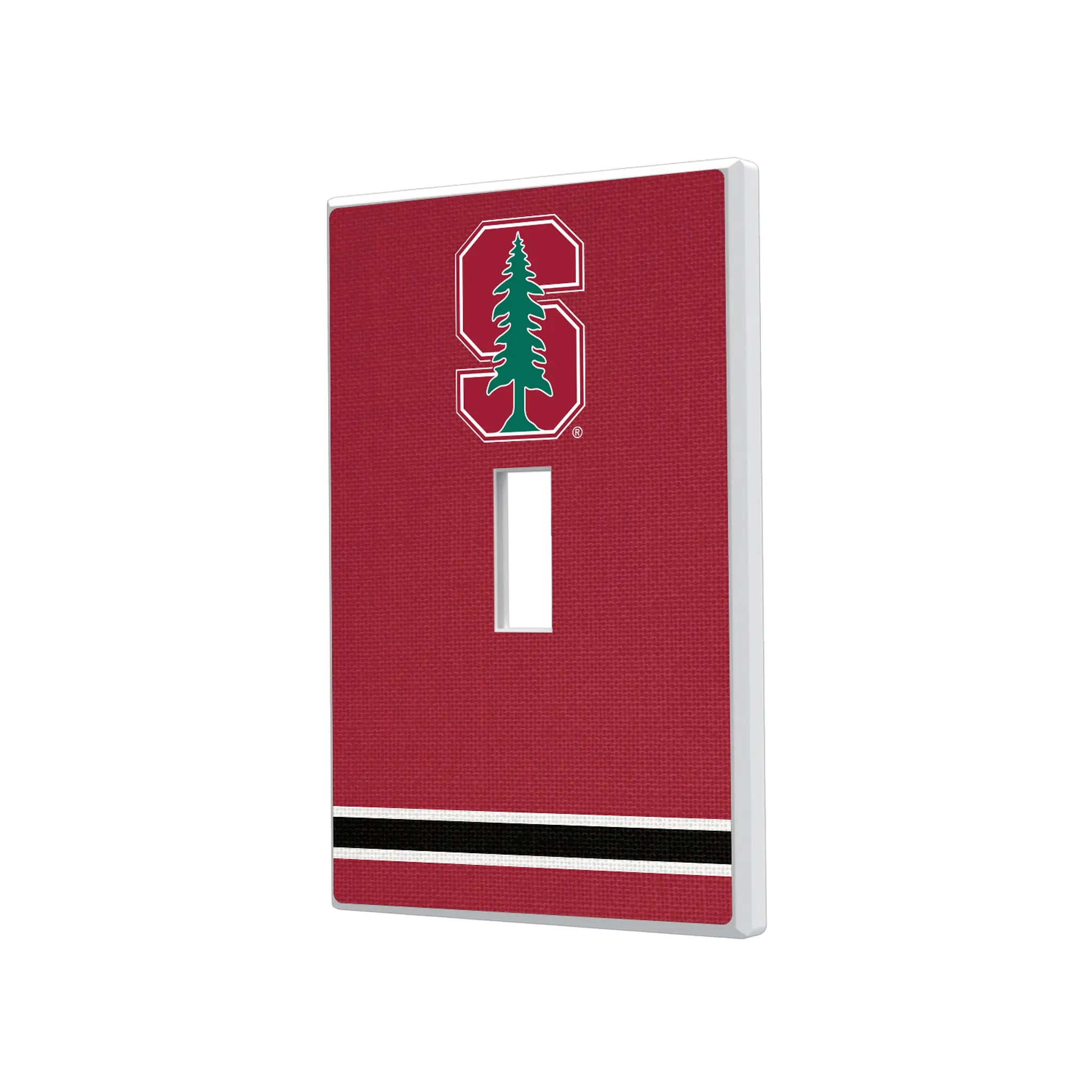 Stanford University Cardinal Stripe Hidden-Screw Light Switch Plate