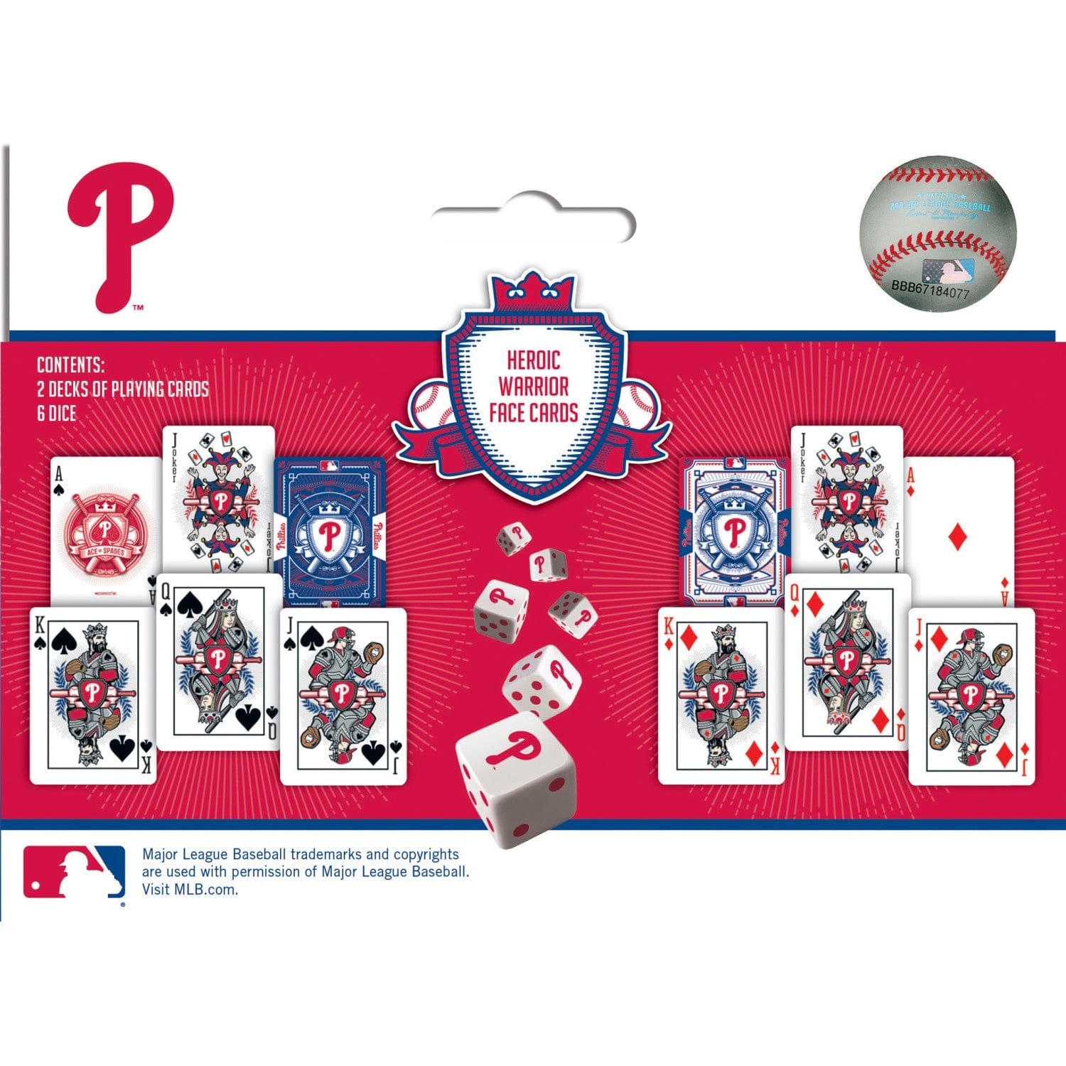 Philadelphia Phillies 2-Pack Playing Cards and Dice Set - Sports Gifts, Sports Memorabilia, Sports Collectibles, Fan Shop