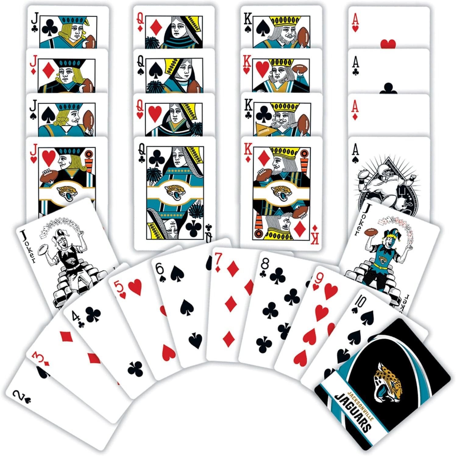 Jacksonville Jaguars 54-Card Deck Playing Cards - Sports Gifts, Sports Memorabilia, Sports Collectibles, Fan Shop