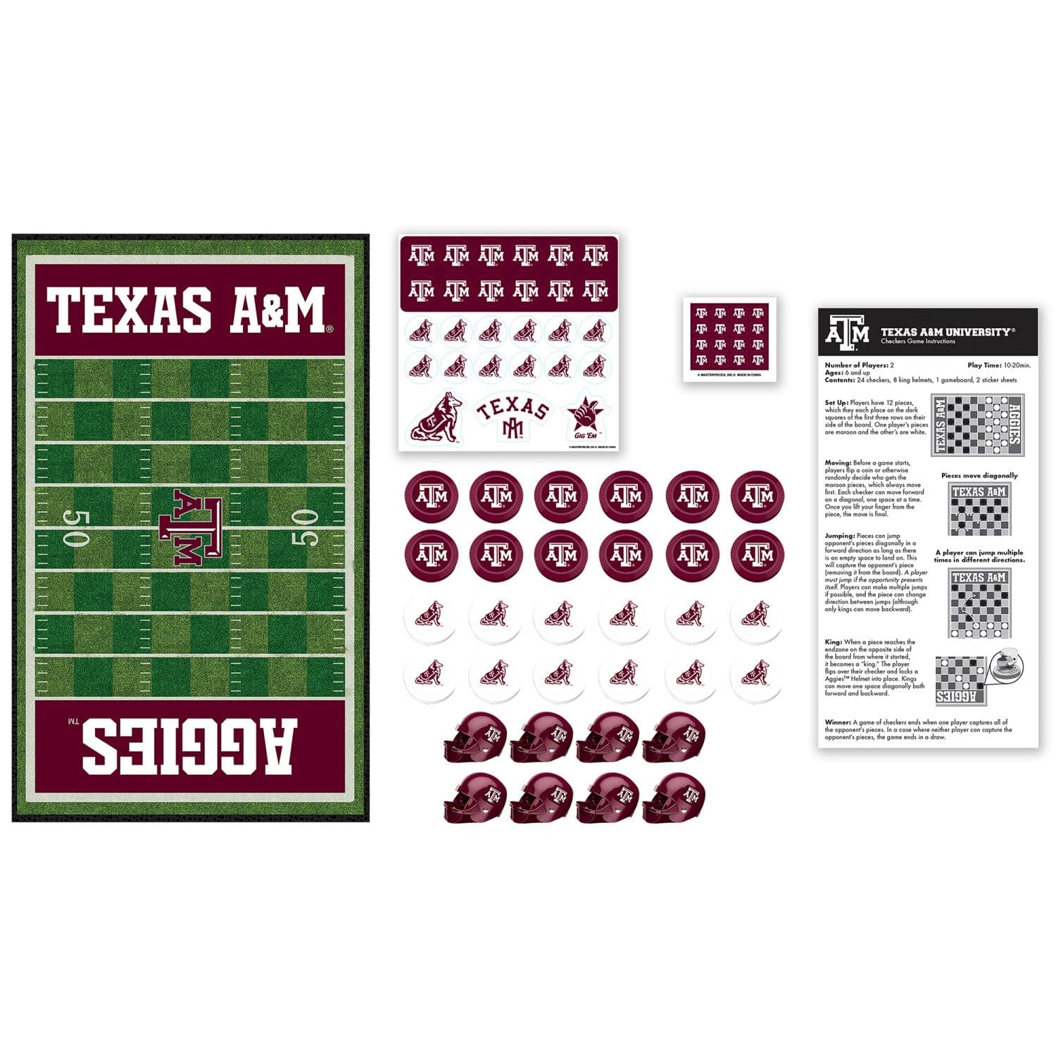 Texas A&M Aggies Checkers Game - Sports Gifts, Sports Memorabilia, Sports Collectibles, Fan Shop