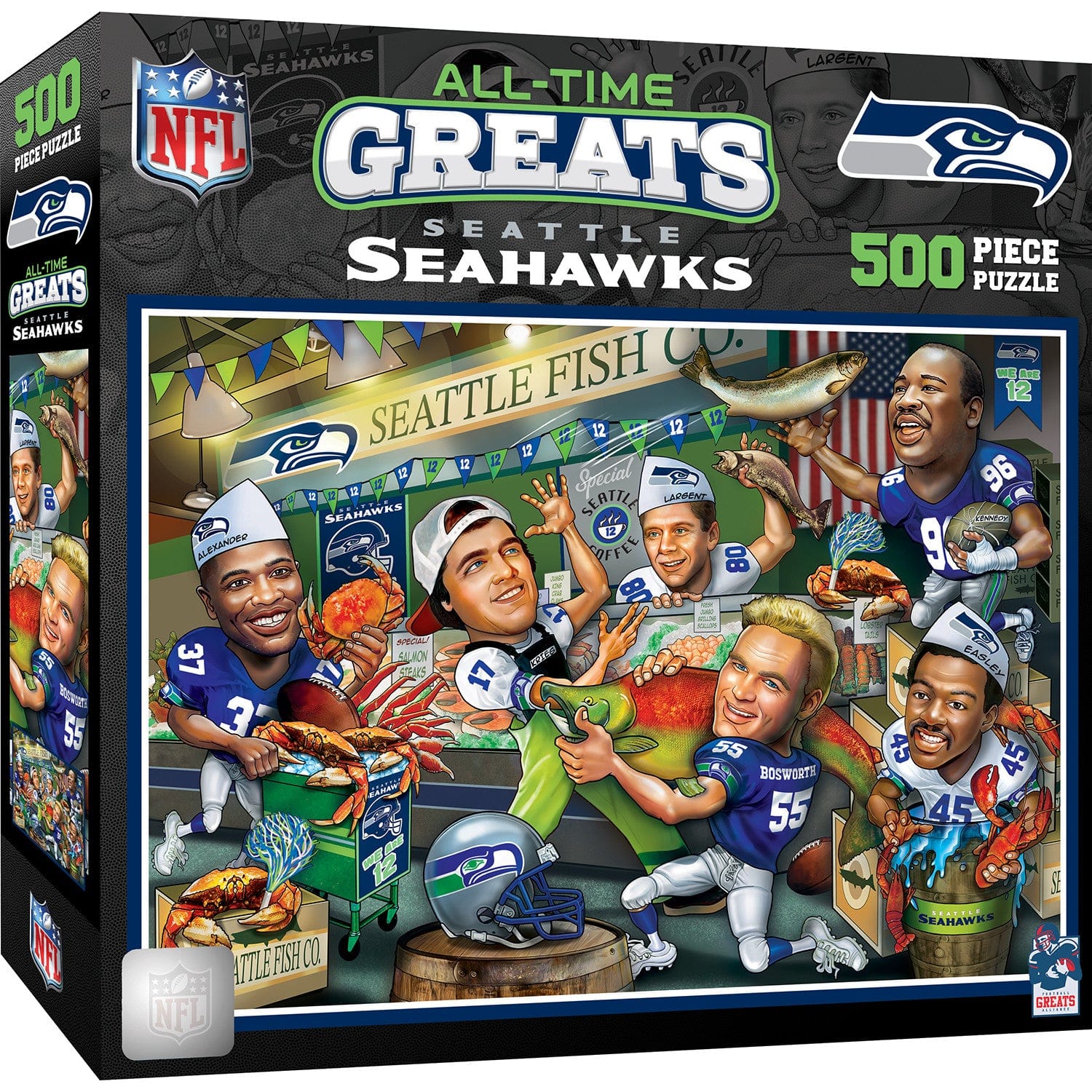 Seattle Seahawks Legends 500 Piece Jigsaw Puzzle - Sports Gifts, Sports Memorabilia, Sports Collectibles, Fan Shop