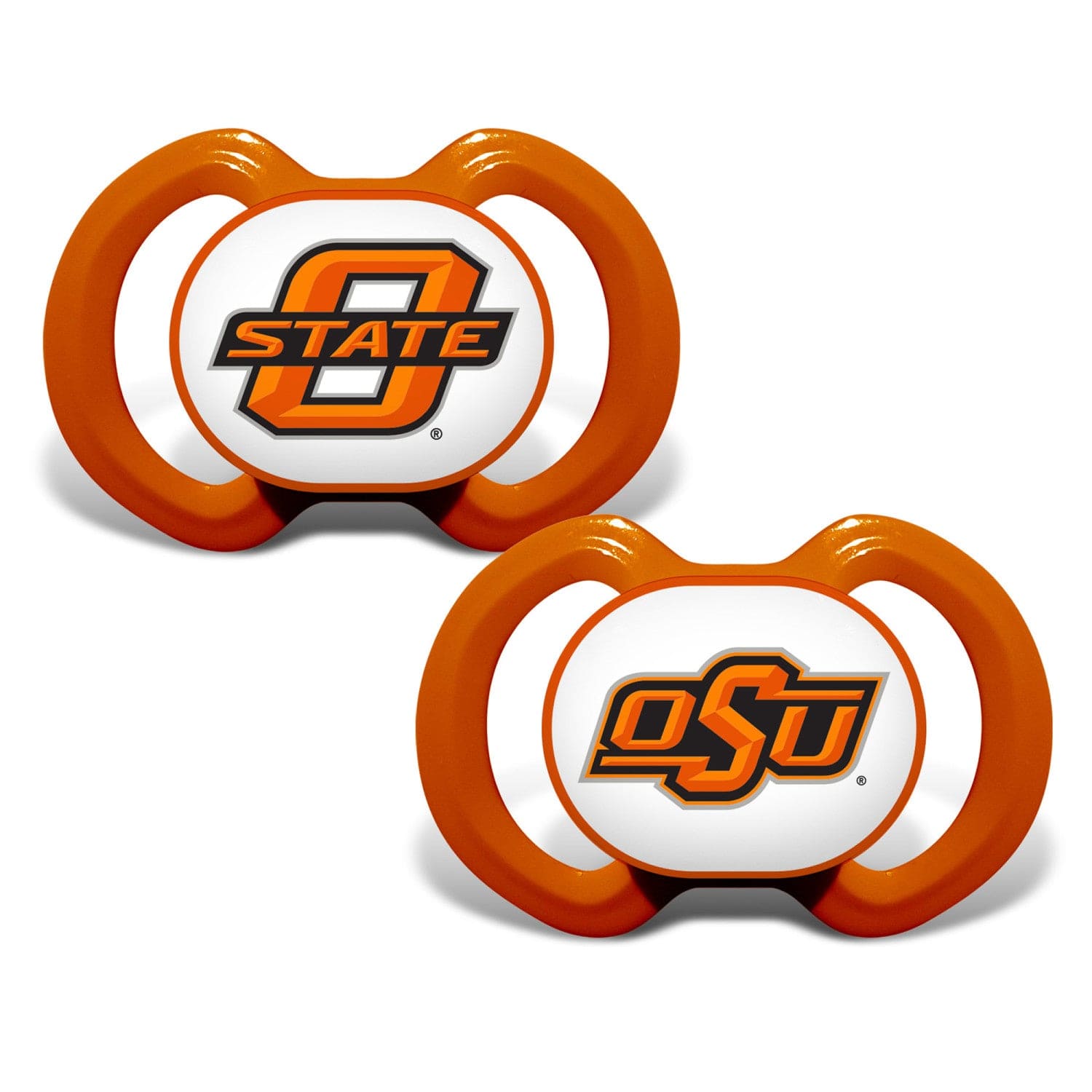 Oklahoma State Cowboys Pacifier 2-Pack - Sports Gifts, Sports Memorabilia, Sports Collectibles, Fan Shop