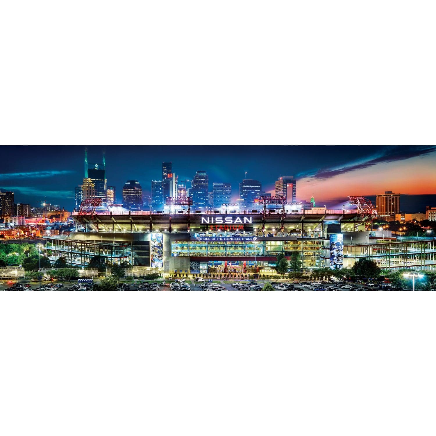 Tennessee Titans Stadium View 1000 Piece Panoramic Jigsaw Puzzle - Sports Gifts, Sports Memorabilia, Sports Collectibles, Fan Shop