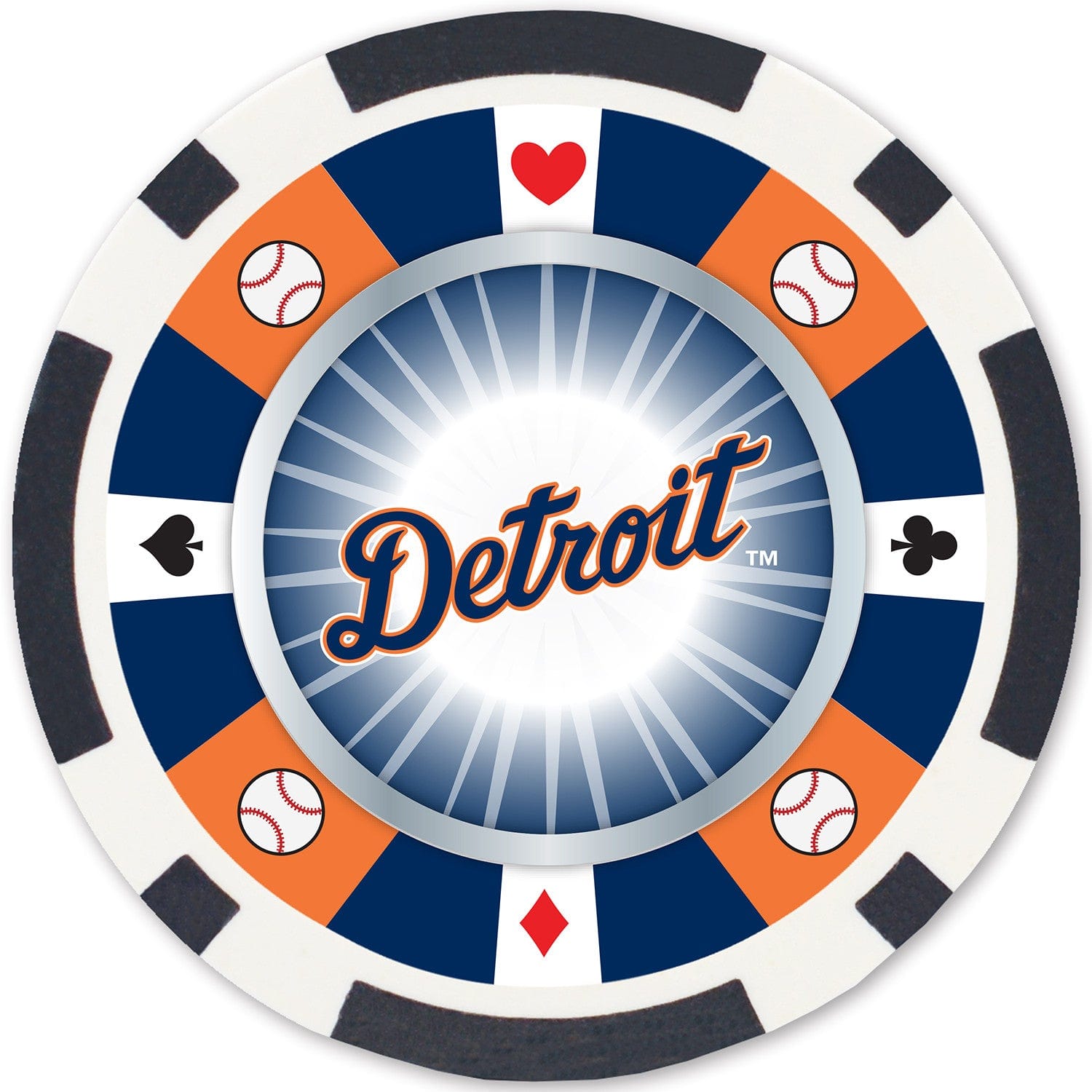 Detroit Tigers 100 Piece Poker Chip Set - Sports Gifts, Sports Memorabilia, Sports Collectibles, Fan Shop