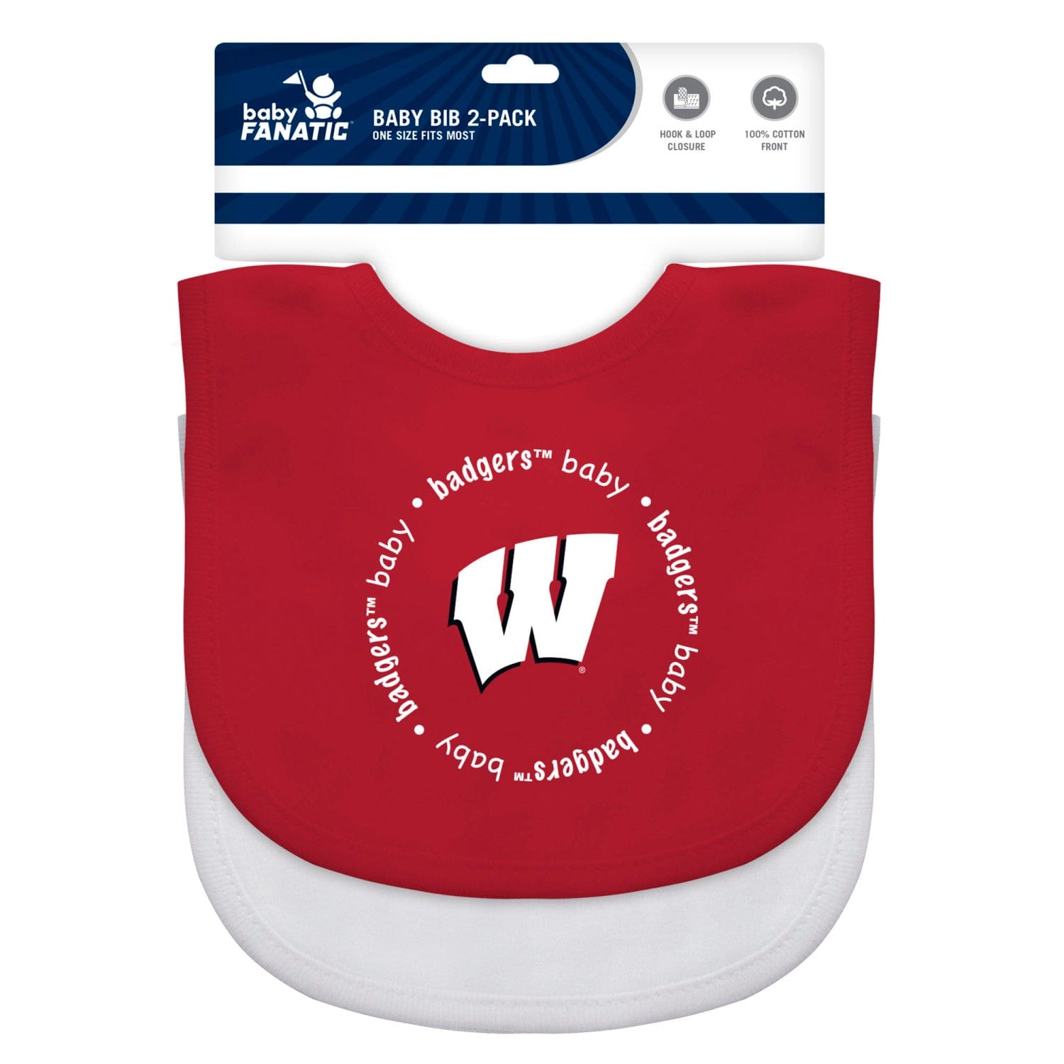 Wisconsin Badgers Baby Bibs 2-Pack - Sports Gifts, Sports Memorabilia, Sports Collectibles, Fan Shop